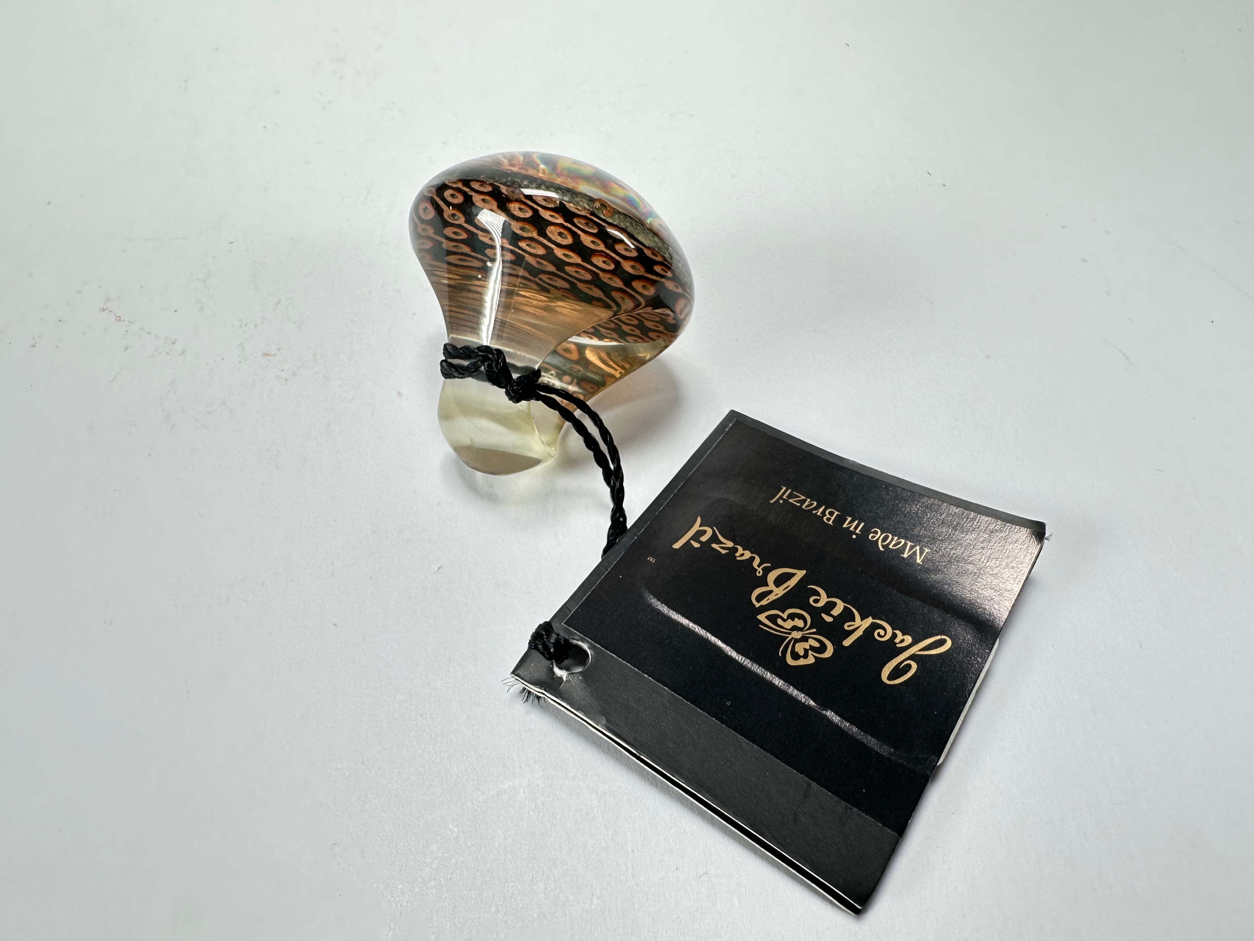 Jackie Brazil "Queen" Digital Oval Round Ring ( R3212 ) Size UK-Q / US-8.5