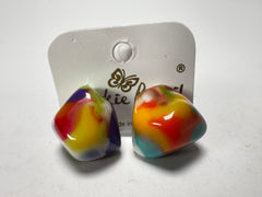 Jackie Brazil "Camille" Kandinsky Abstract Resin Earrings ( E1053 )