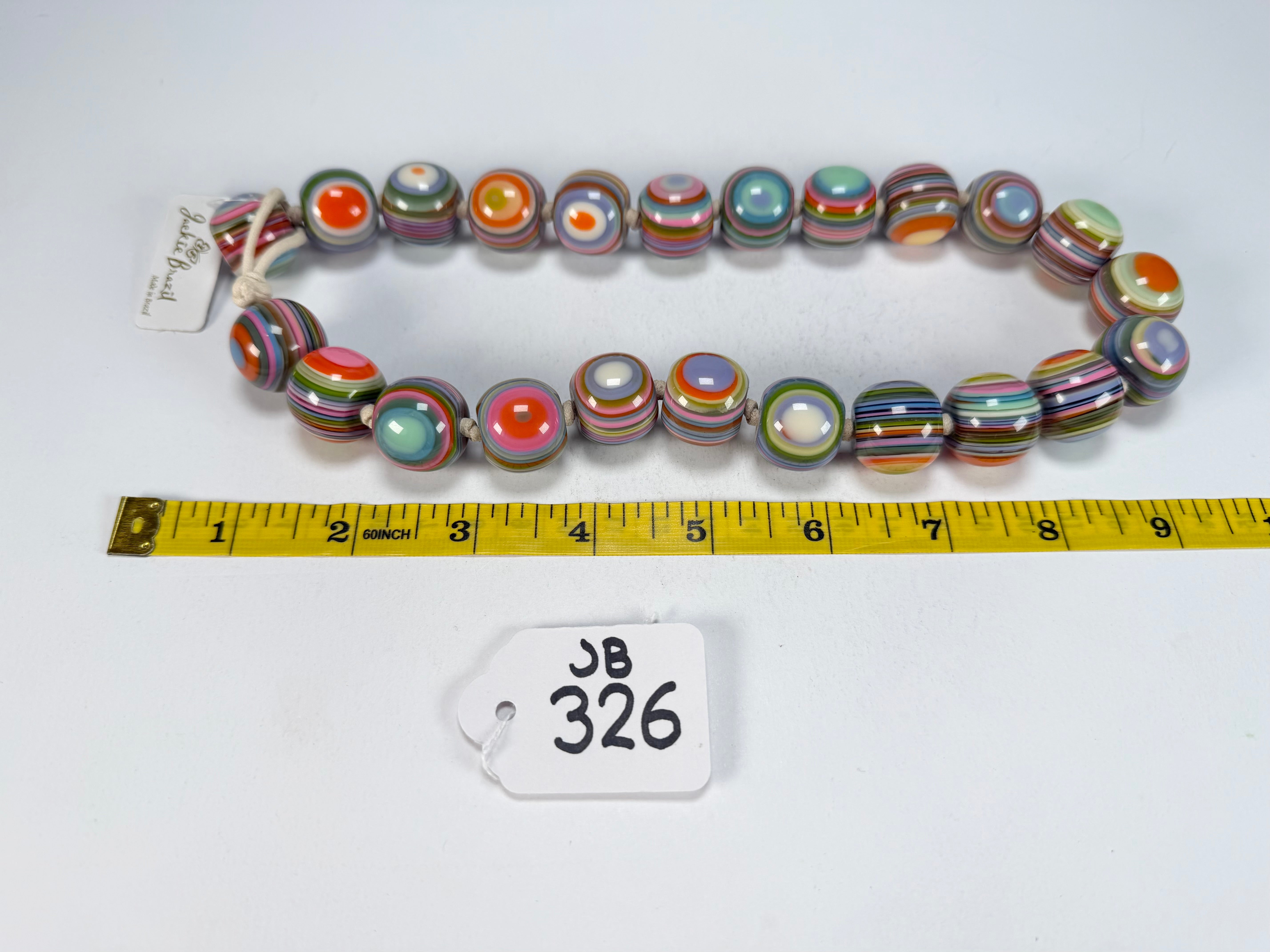 Jackie Brazil "Cat Eyes" Spring Colour Liquorice Balls Resin Necklace 50cm ( N0894 )