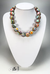 Jackie Brazil "Cat Eyes" Spring Colour Liquorice Balls Resin Necklace 50cm ( N0894 )
