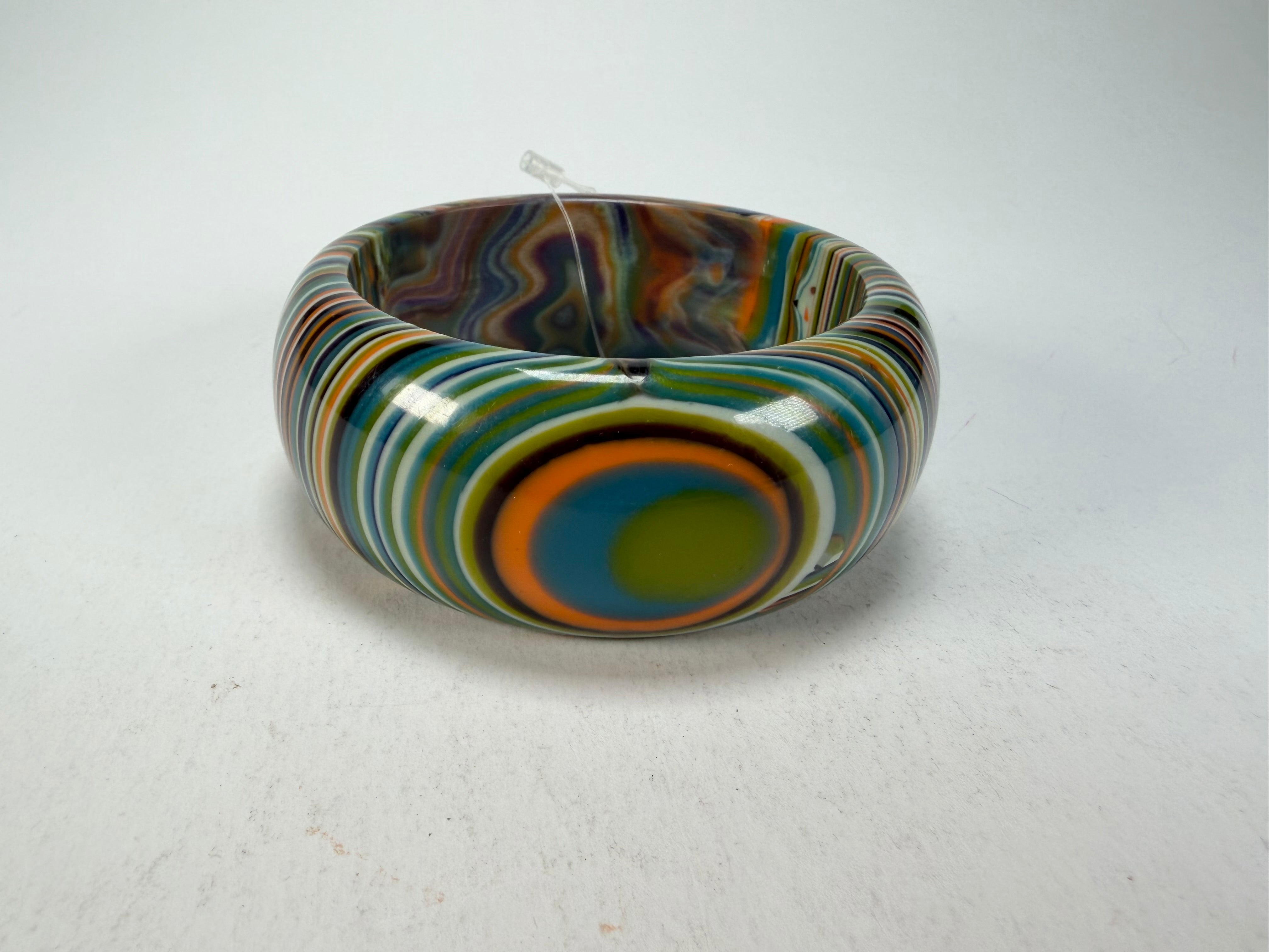 Jackie Brazil "All Sorts "Liquorice w/Cat Eye Winter Mix 3.4cm Bangle ( B2444 )