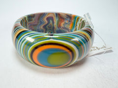 Jackie Brazil "All Sorts "Liquorice w/Cat Eye Winter Mix 3.4cm Bangle ( B2444 )