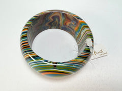 Jackie Brazil "All Sorts "Liquorice w/Cat Eye Winter Mix 3.4cm Bangle ( B2444 )