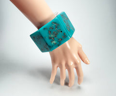 Jackie Brazil "Sabrina" Turquoise Elasticated Bracelet ( B0225 )
