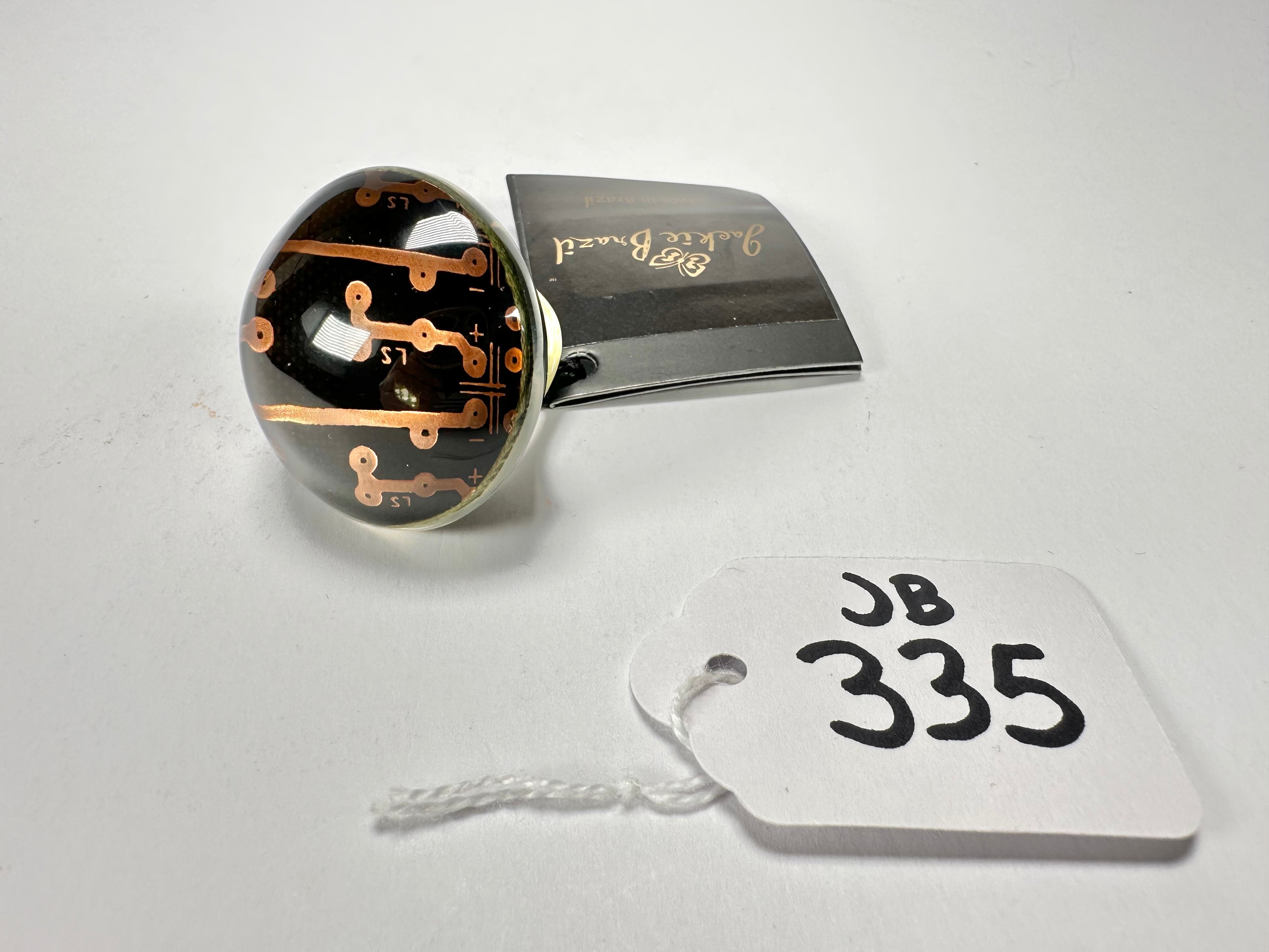 Jackie Brazil "Queen" Digital Oval Round Ring ( R3212 ) Size UK-Q / US-8