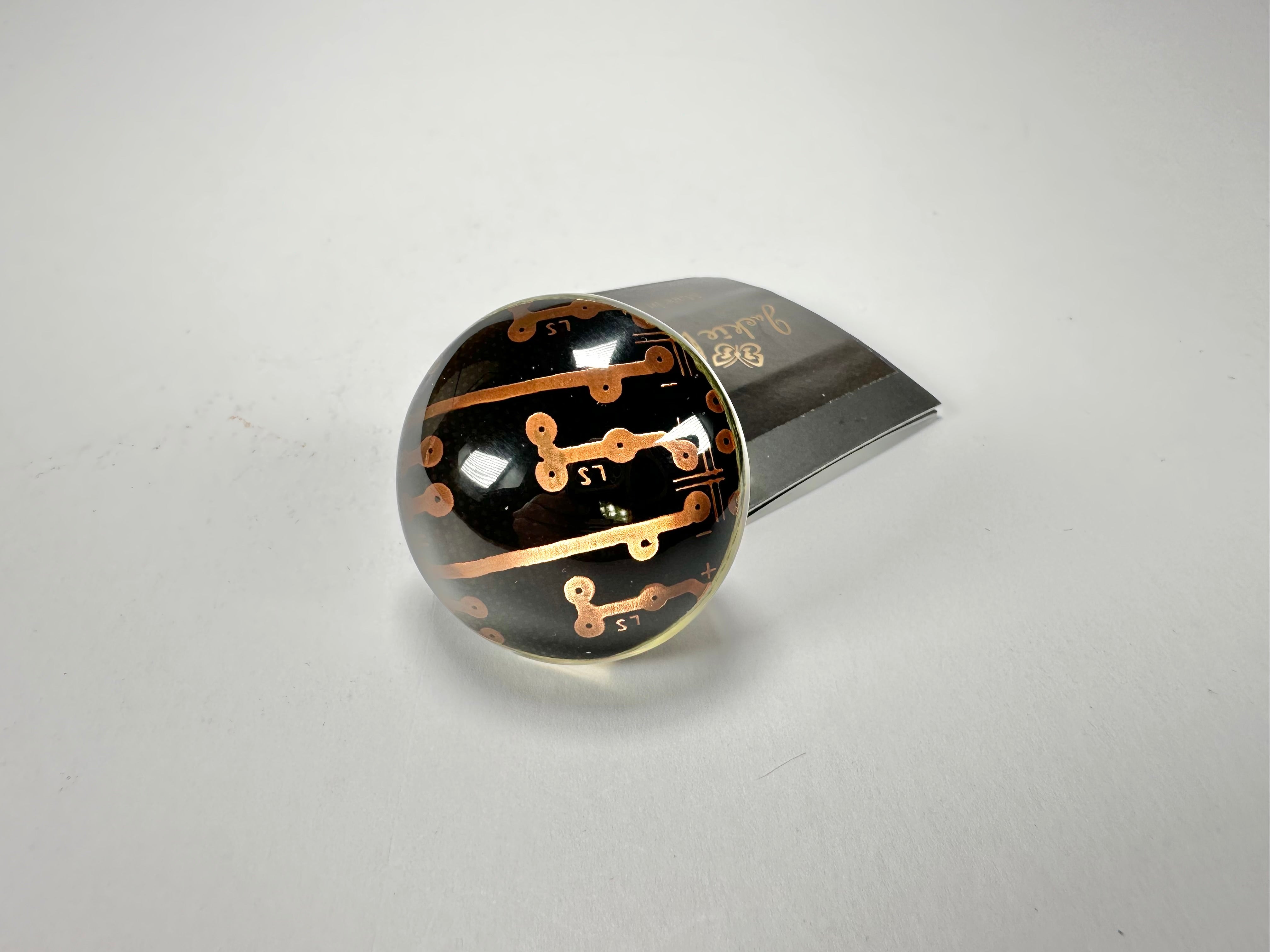 Jackie Brazil "Queen" Digital Oval Round Ring ( R3212 ) Size UK-Q / US-8