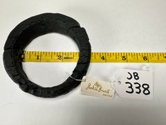 Jackie Brazil "Dark Black" Charcoal Donut Solid Round Thin Bangle ( B2875 )