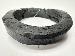 Jackie Brazil "Dark Black" Charcoal Donut Solid Round Thin Bangle ( B2875 )