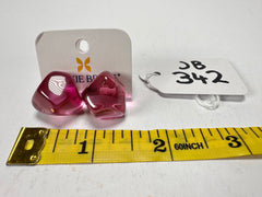 Jackie Brazil "Camille" Purple Transparent Abstract Resin Earrings ( E1053 )