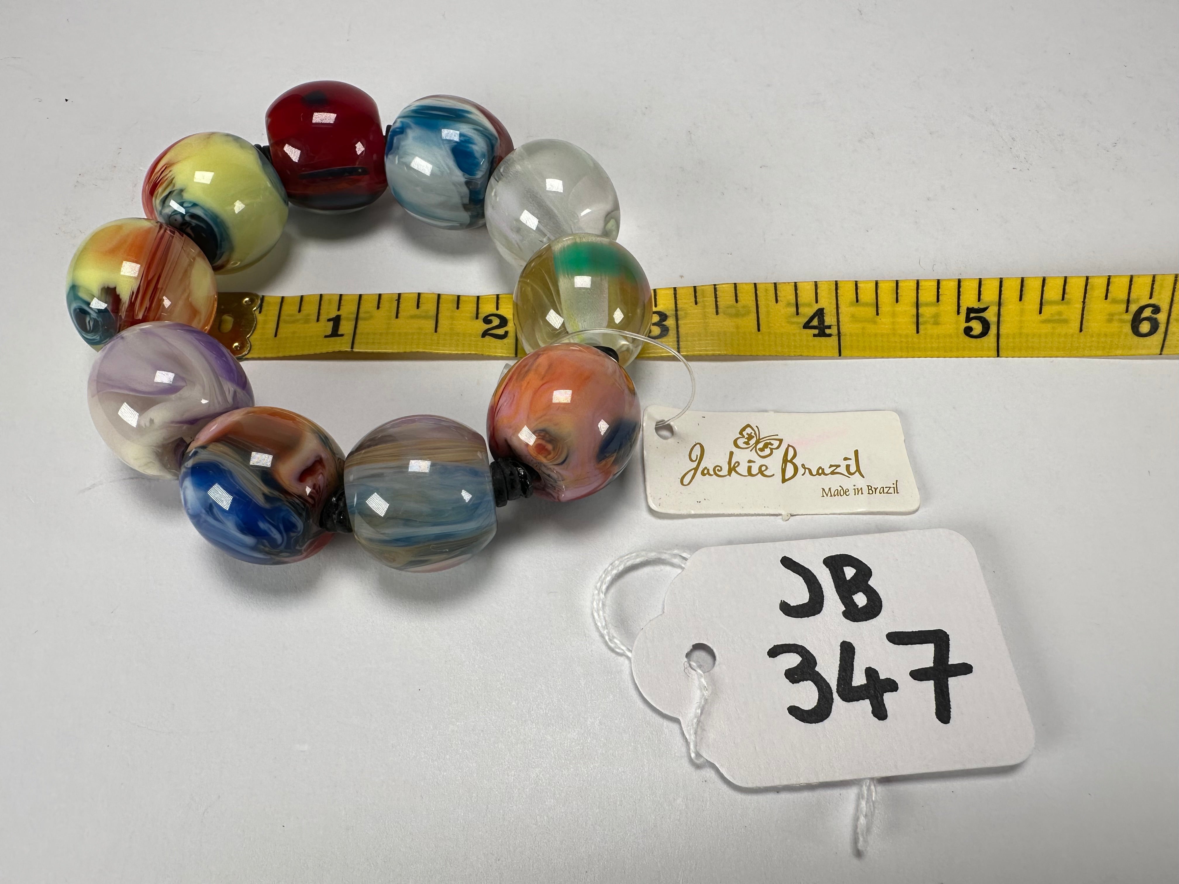 Jackie Brazil "Roma" Marble Spheres Elasticated Bracelet ( B0377 )