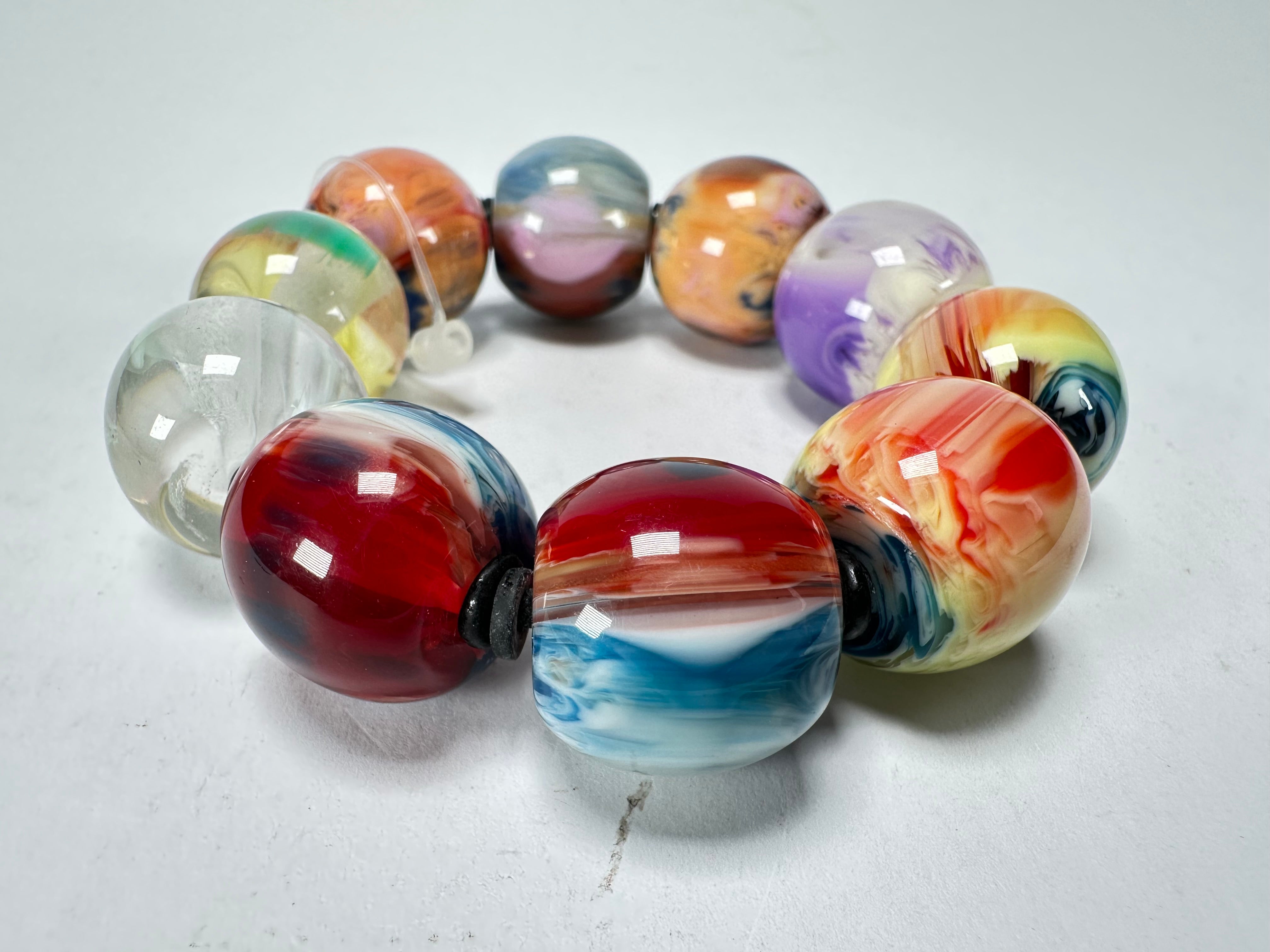 Jackie Brazil "Roma" Marble Spheres Elasticated Bracelet ( B0377 )