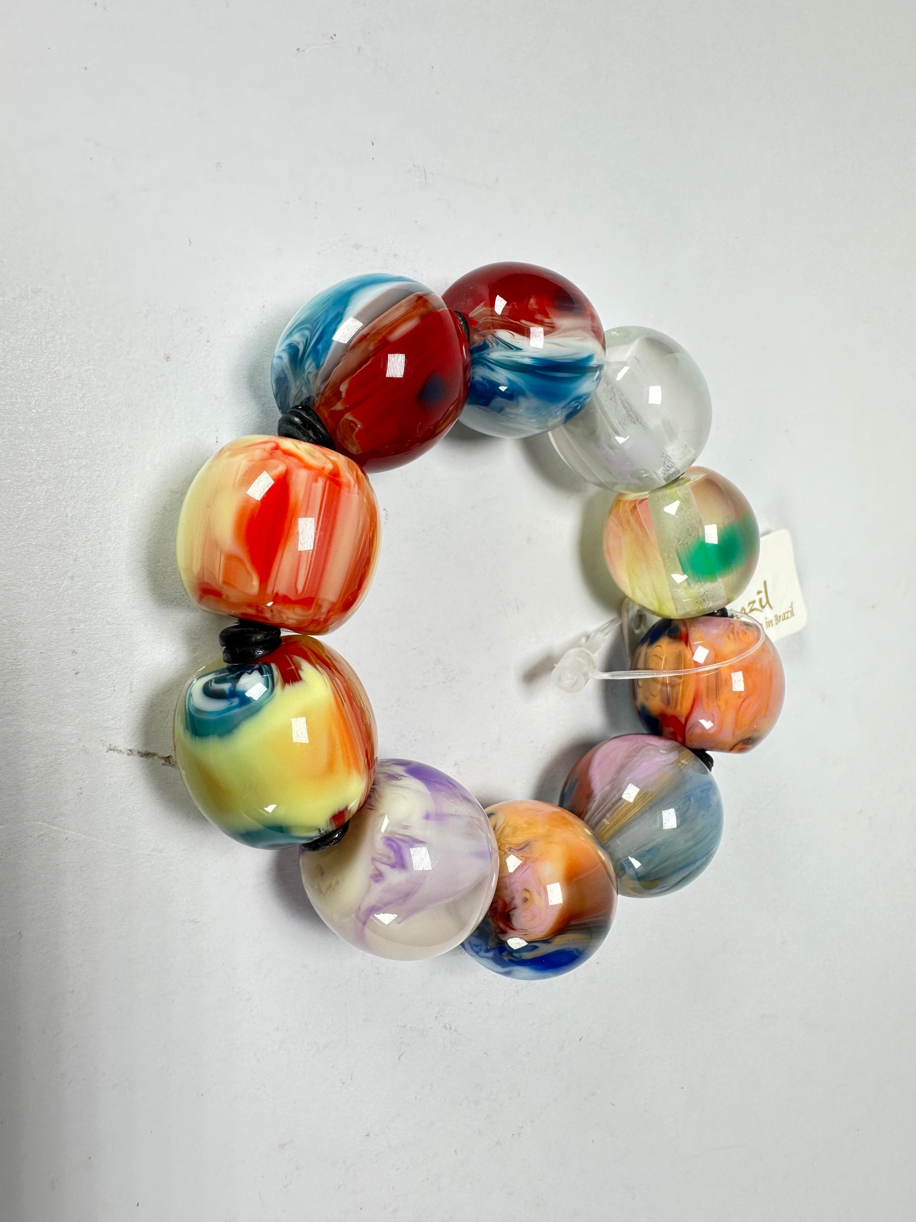 Jackie Brazil "Roma" Marble Spheres Elasticated Bracelet ( B0377 )