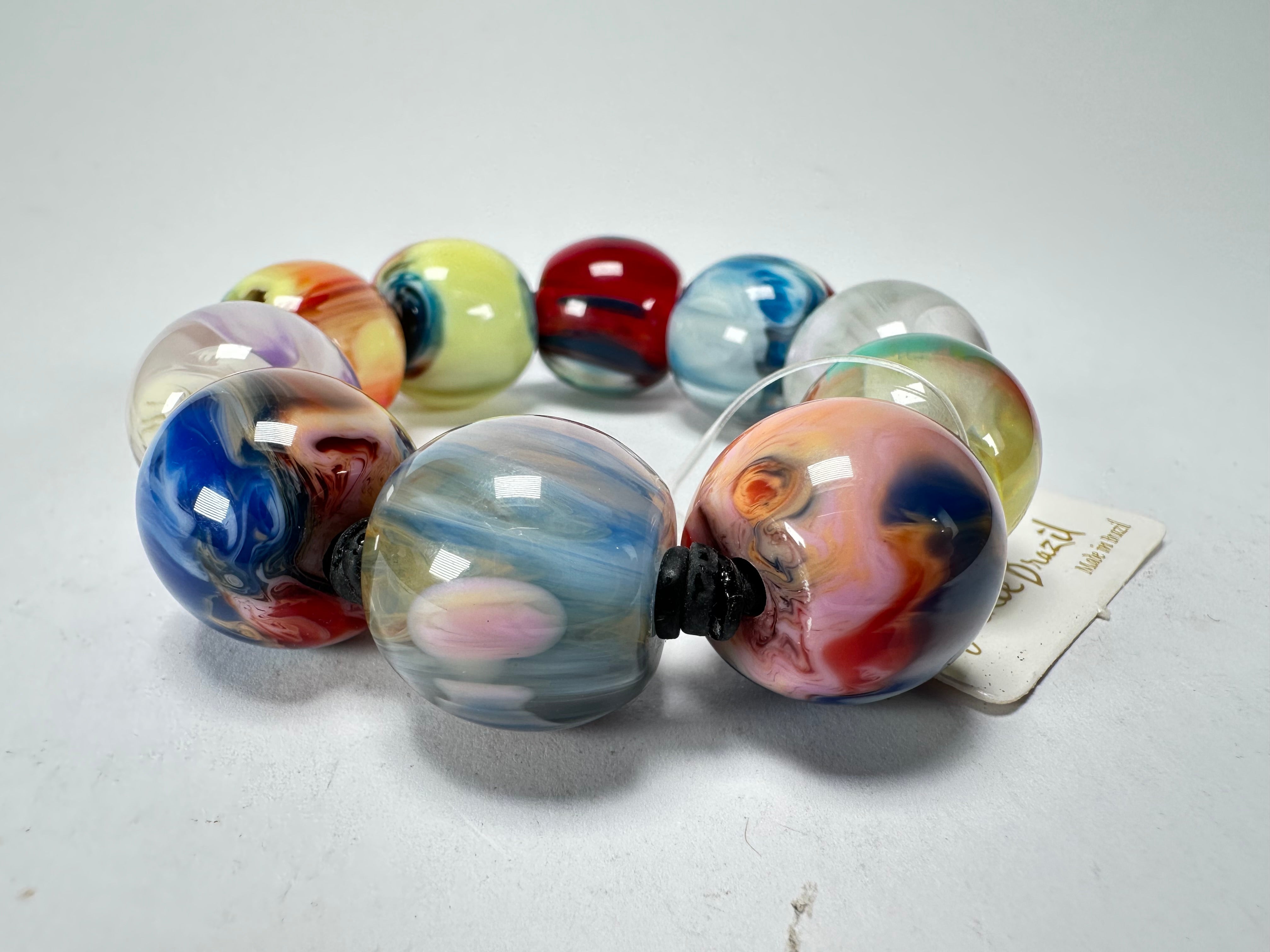 Jackie Brazil "Roma" Marble Spheres Elasticated Bracelet ( B0377 )