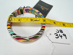 Jackie Brazil "Thin Cat Eye" Liquorice Allsorts with Cat Eye Mix Colours 1.3cm Resin Bangle ( B1151 )