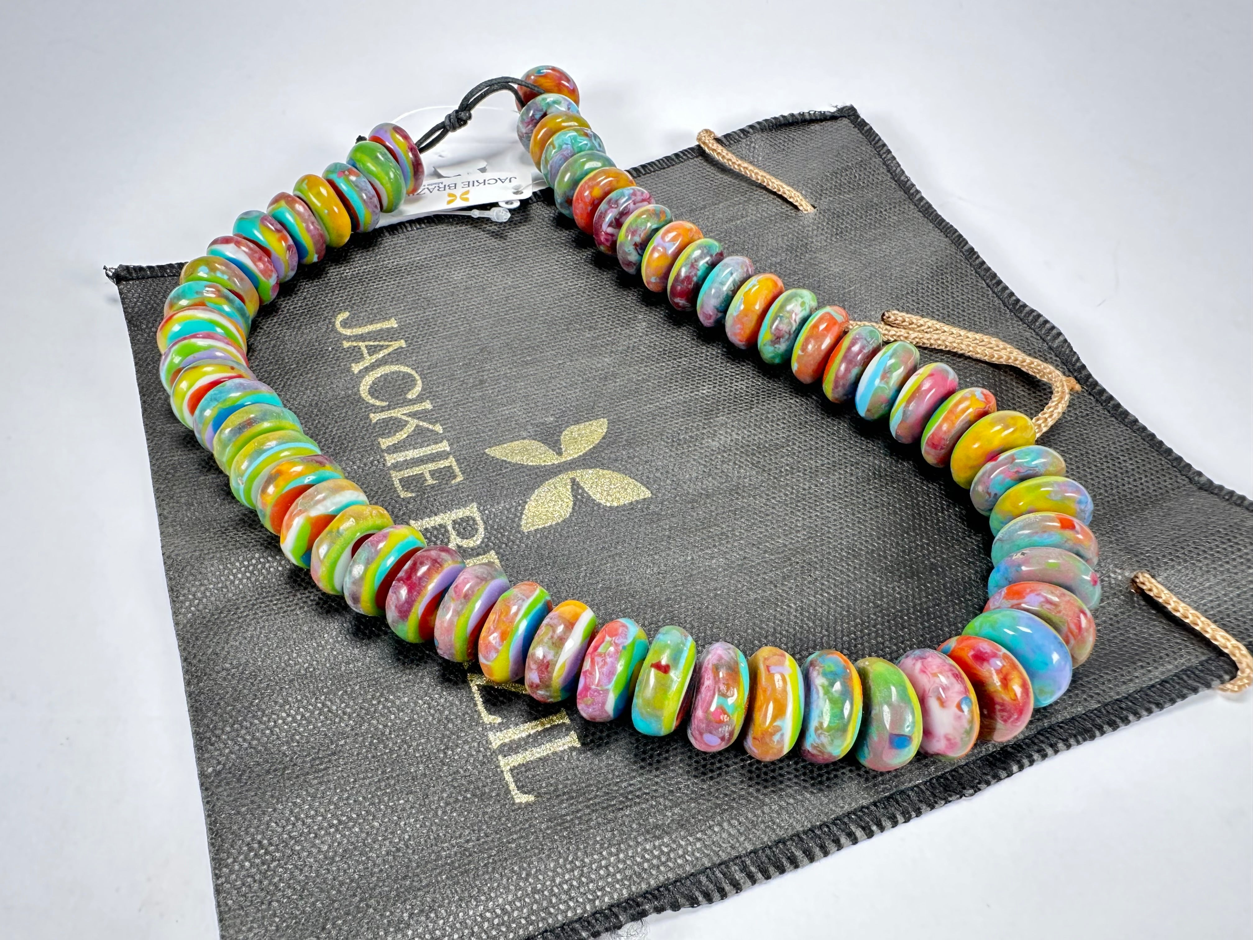 Jackie Brazil "Bela" Kandinsky Resin Mini Wheels 50cm Necklace ( N0041 )