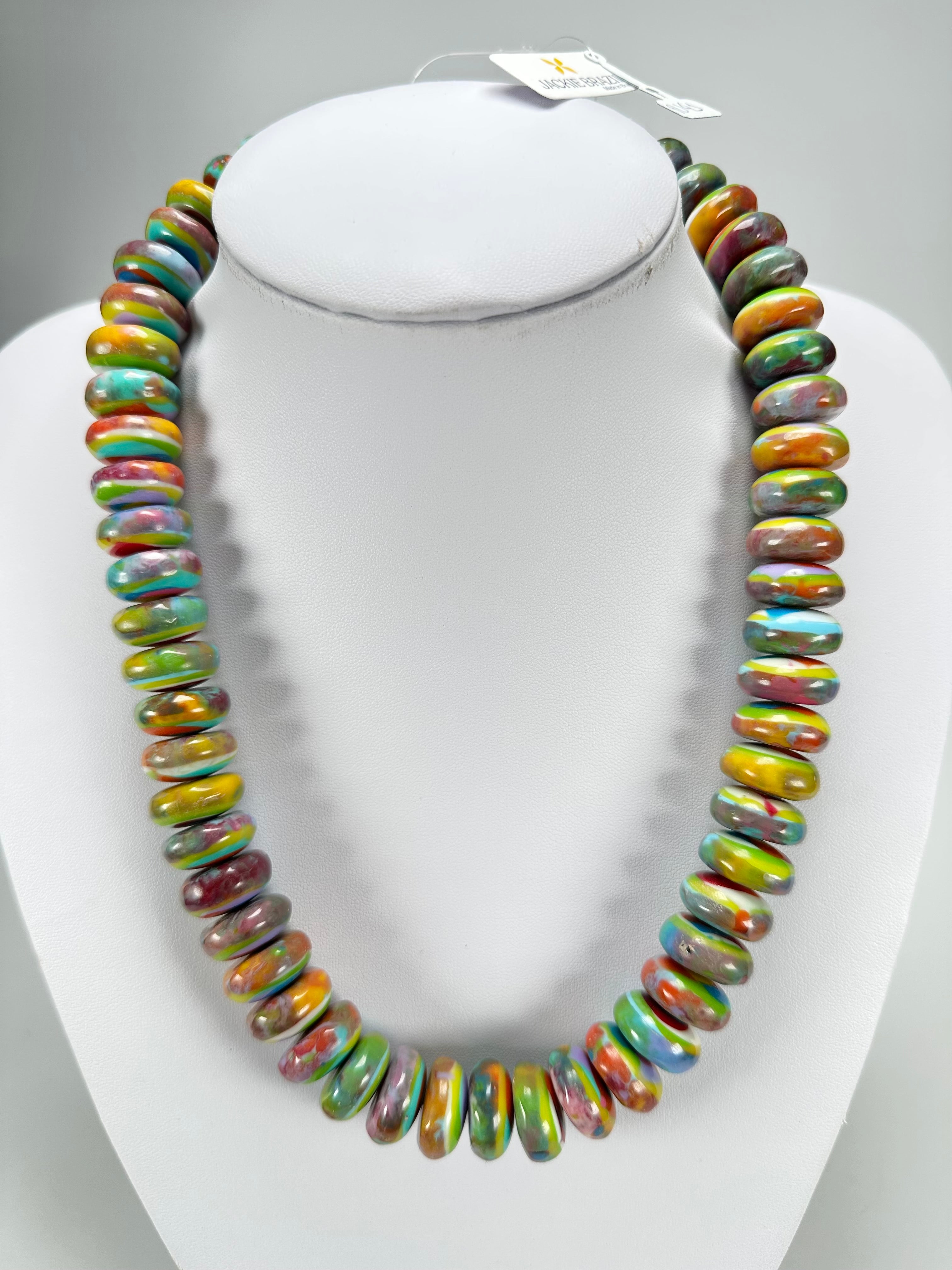 Jackie Brazil "Bela" Kandinsky Resin Mini Wheels 50cm Necklace ( N0041 )