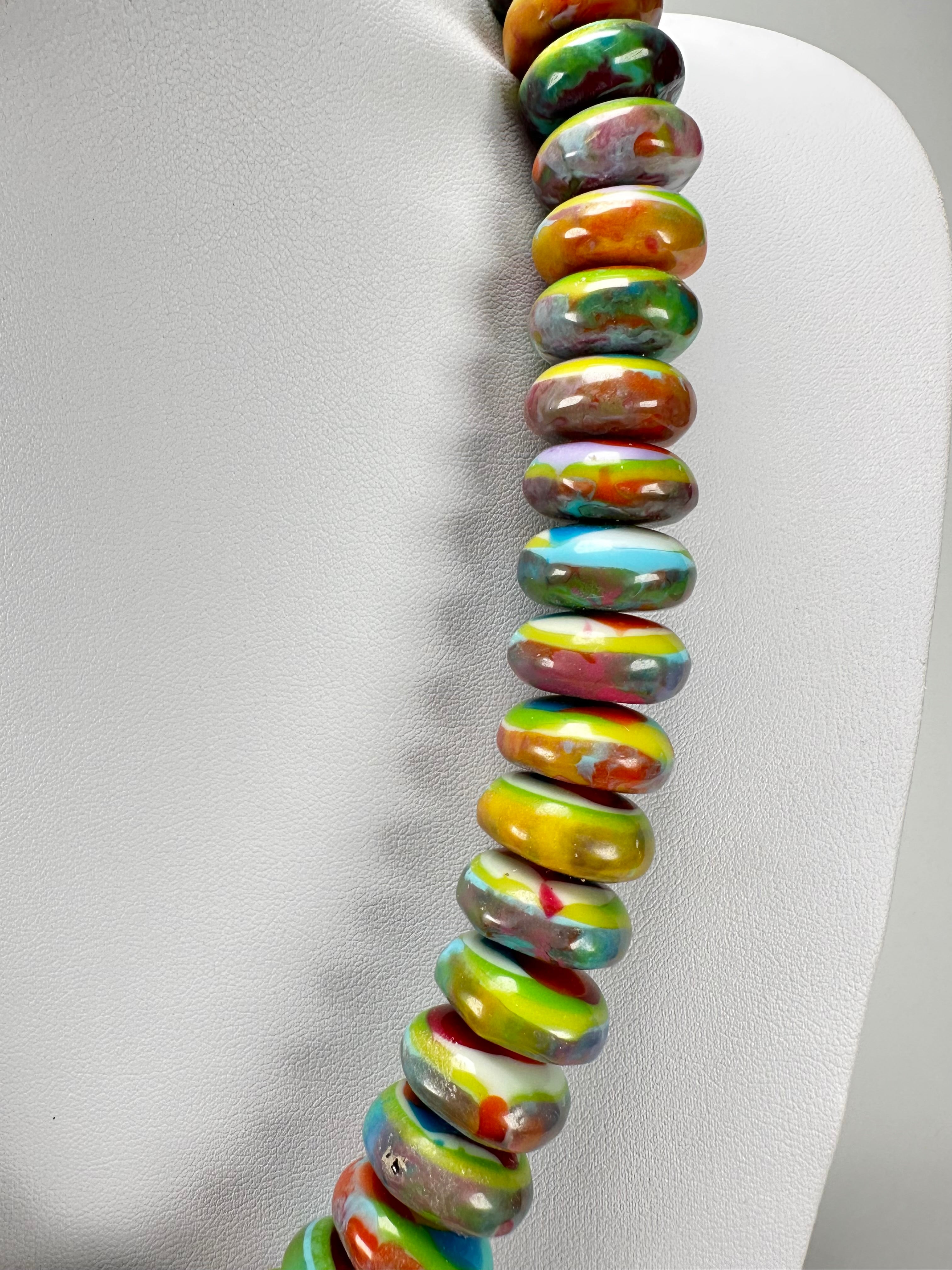 Jackie Brazil "Bela" Kandinsky Resin Mini Wheels 50cm Necklace ( N0041 )
