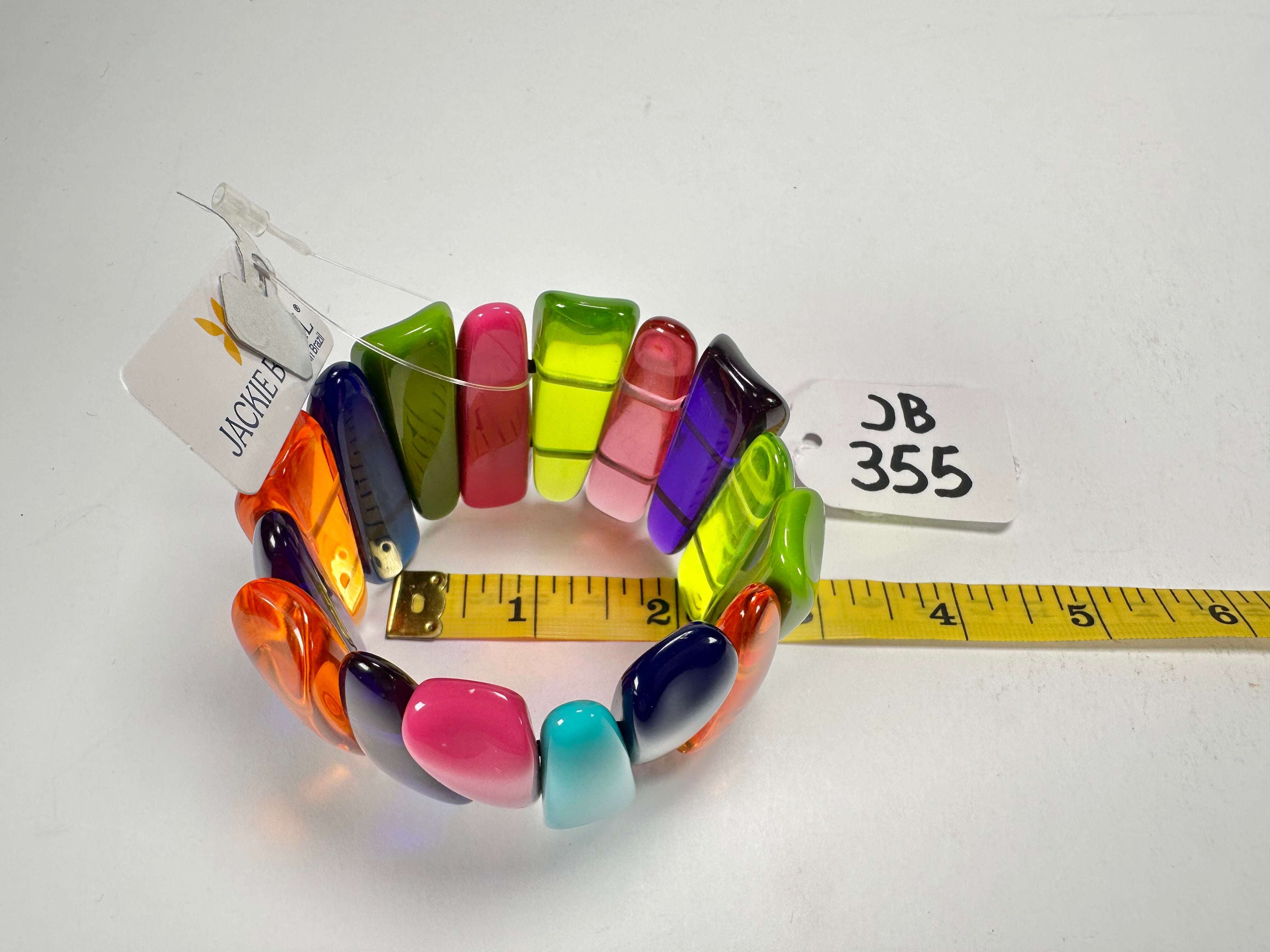 Jackie Brazil "Tulip" Transparent Summer Mix Elasticated Bracelet ( B0026 )