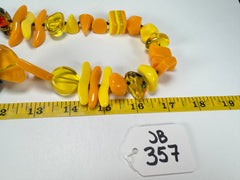 Jackie Brazil "Fusion" Yellow Mix Long 110cm Bead Necklace ( N0040 )