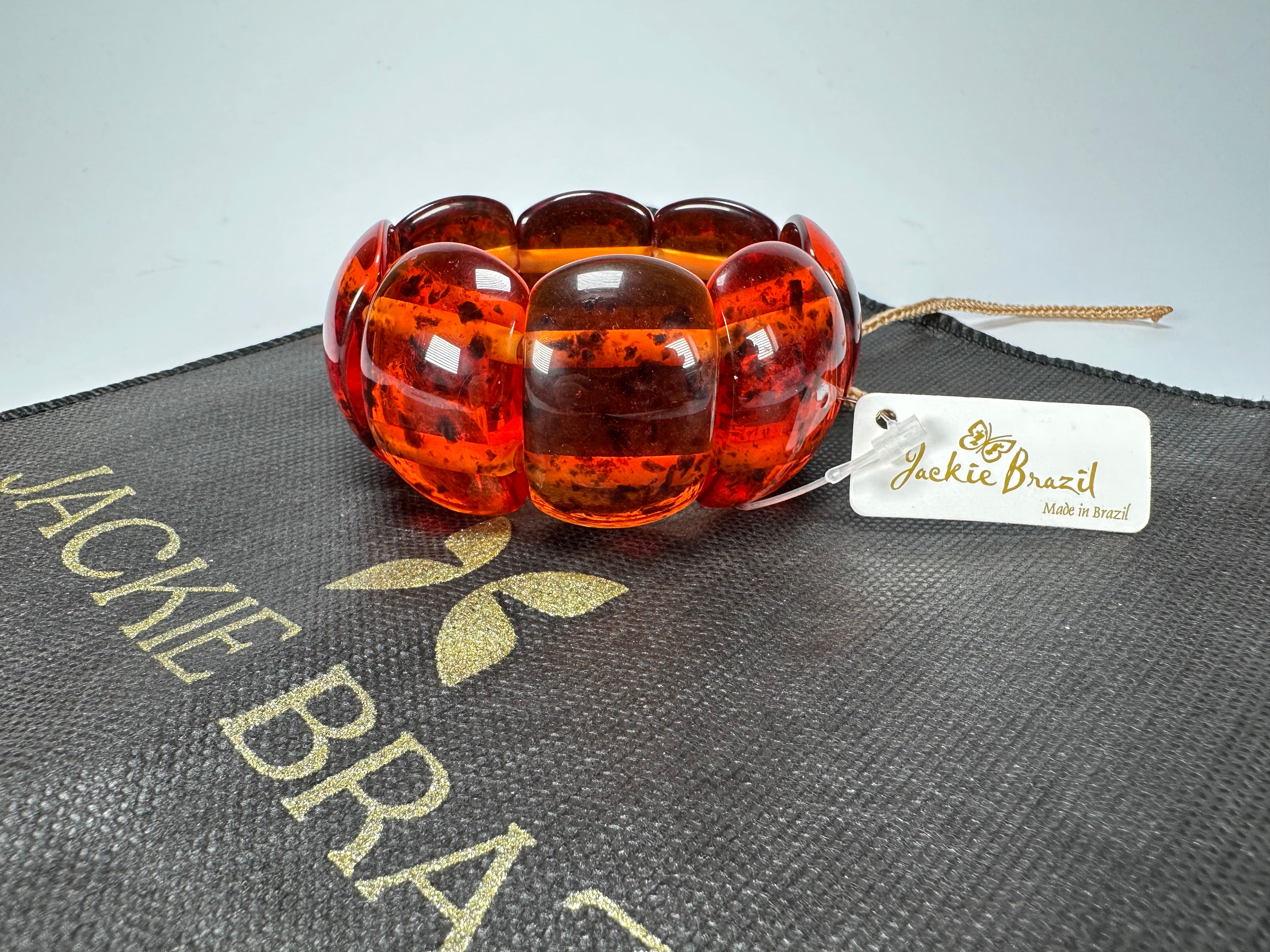 Jackie Brazil "Maria" Amber Elasticated Bracelet ( B0217 )