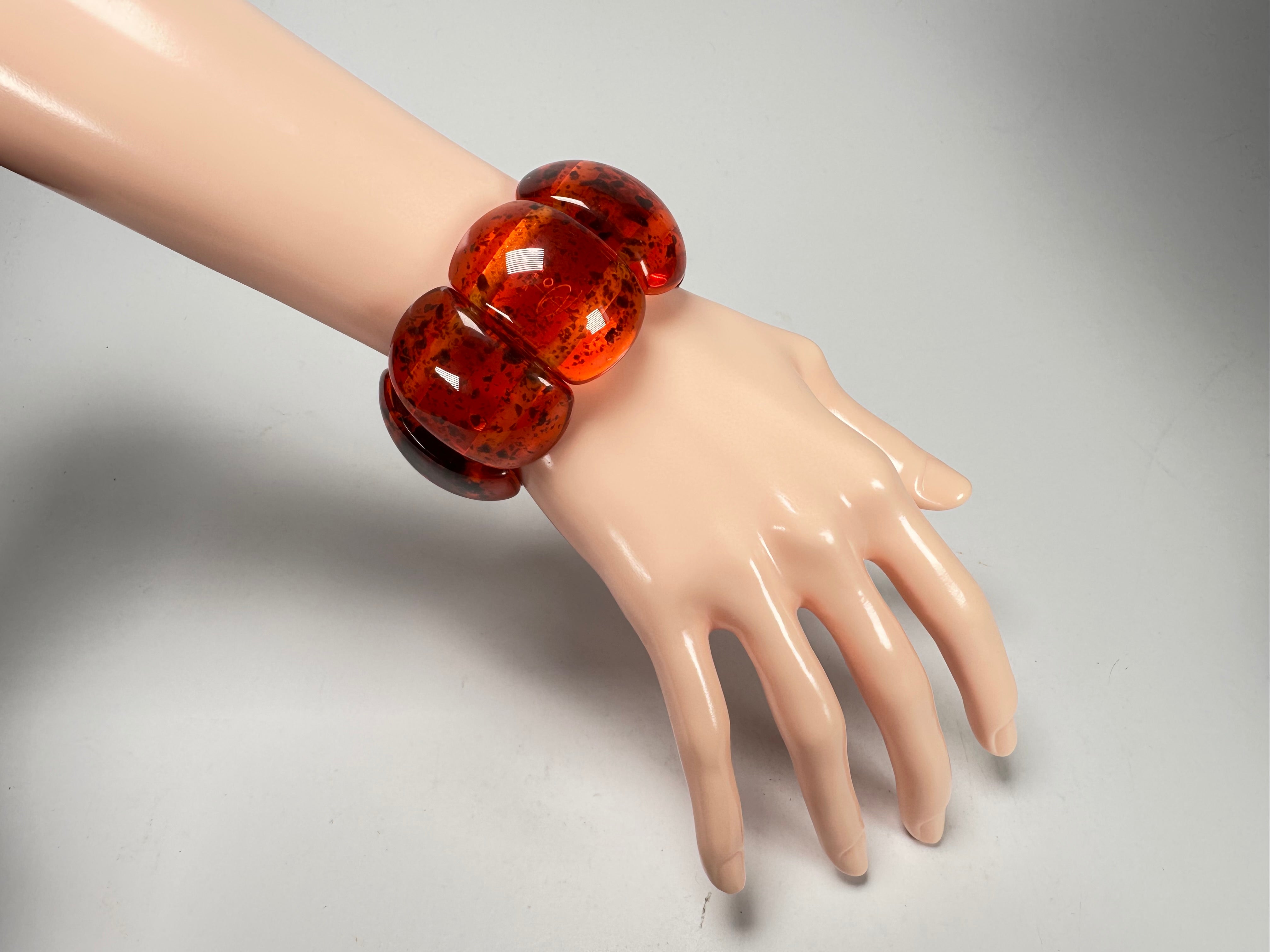 Jackie Brazil "Maria" Amber Elasticated Bracelet ( B0217 )