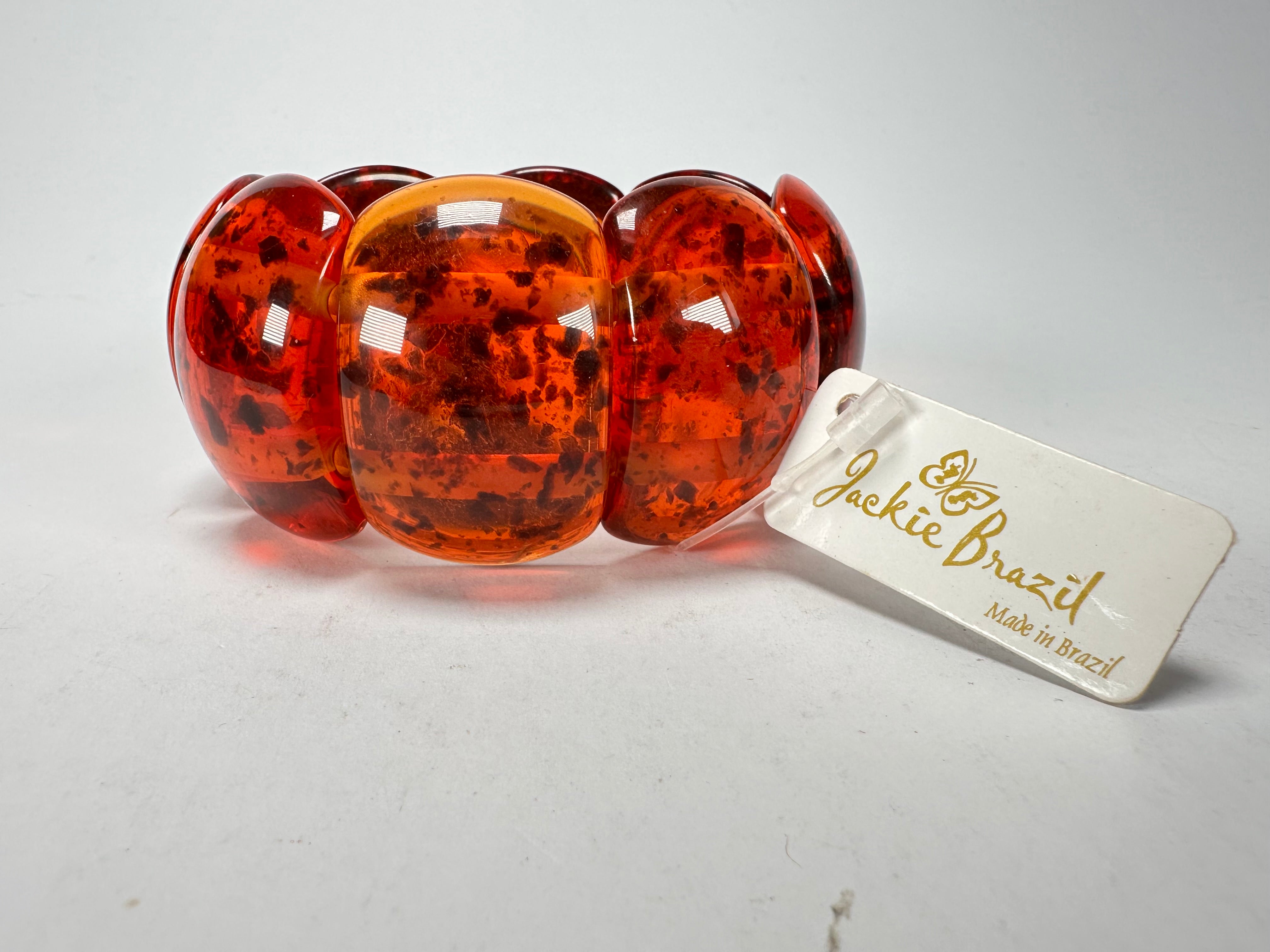 Jackie Brazil "Maria" Amber Elasticated Bracelet ( B0217 )