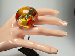 Jackie Brazil "Corcovado" Cascade Large Domed Resin Ring ( R3259 ) Size UK P / USA 8