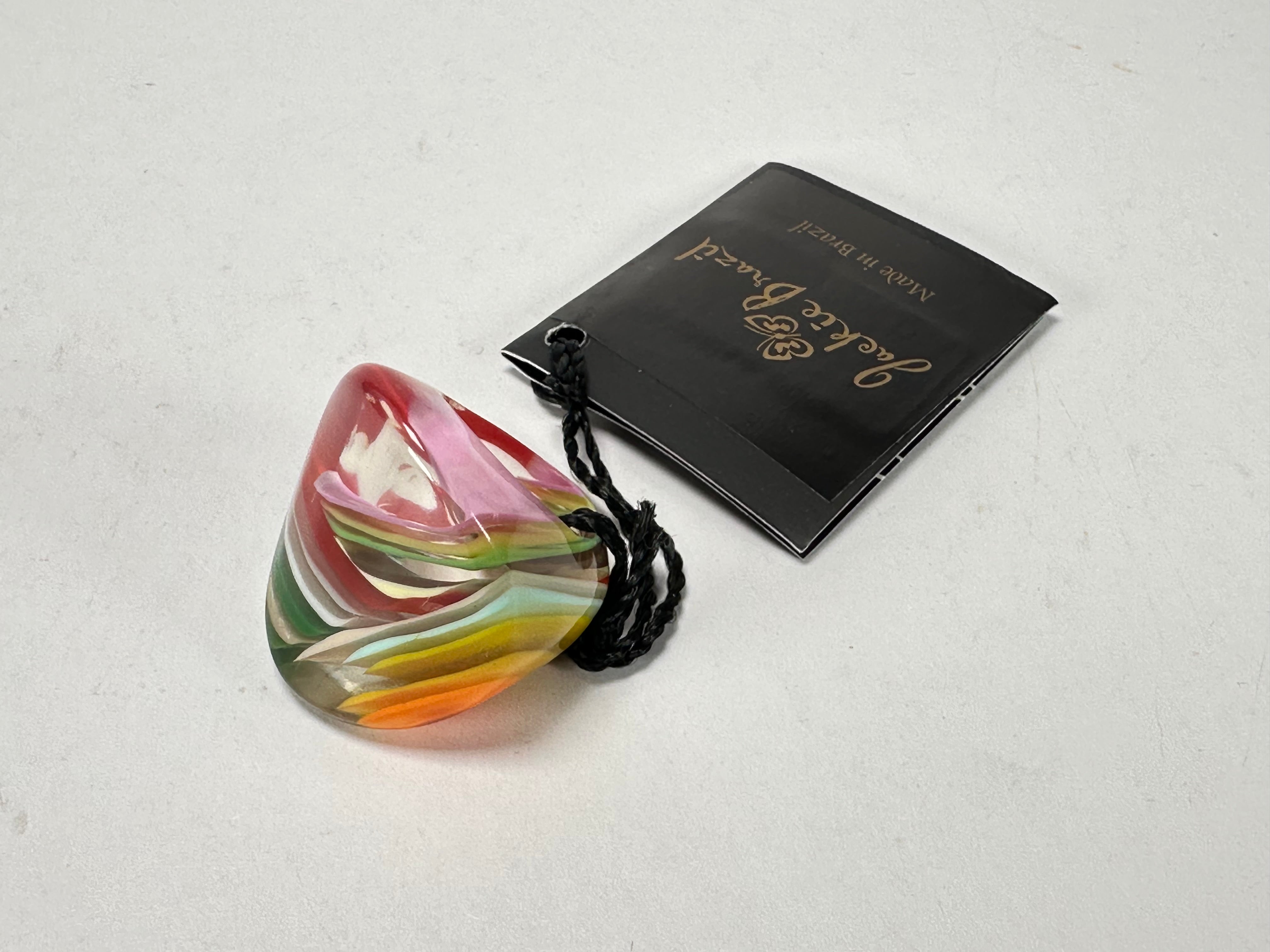 Jackie Brazil "Colours & Effects" Swirls Large Concave Resin Ring ( R3446 ) Size UK O / USA 7