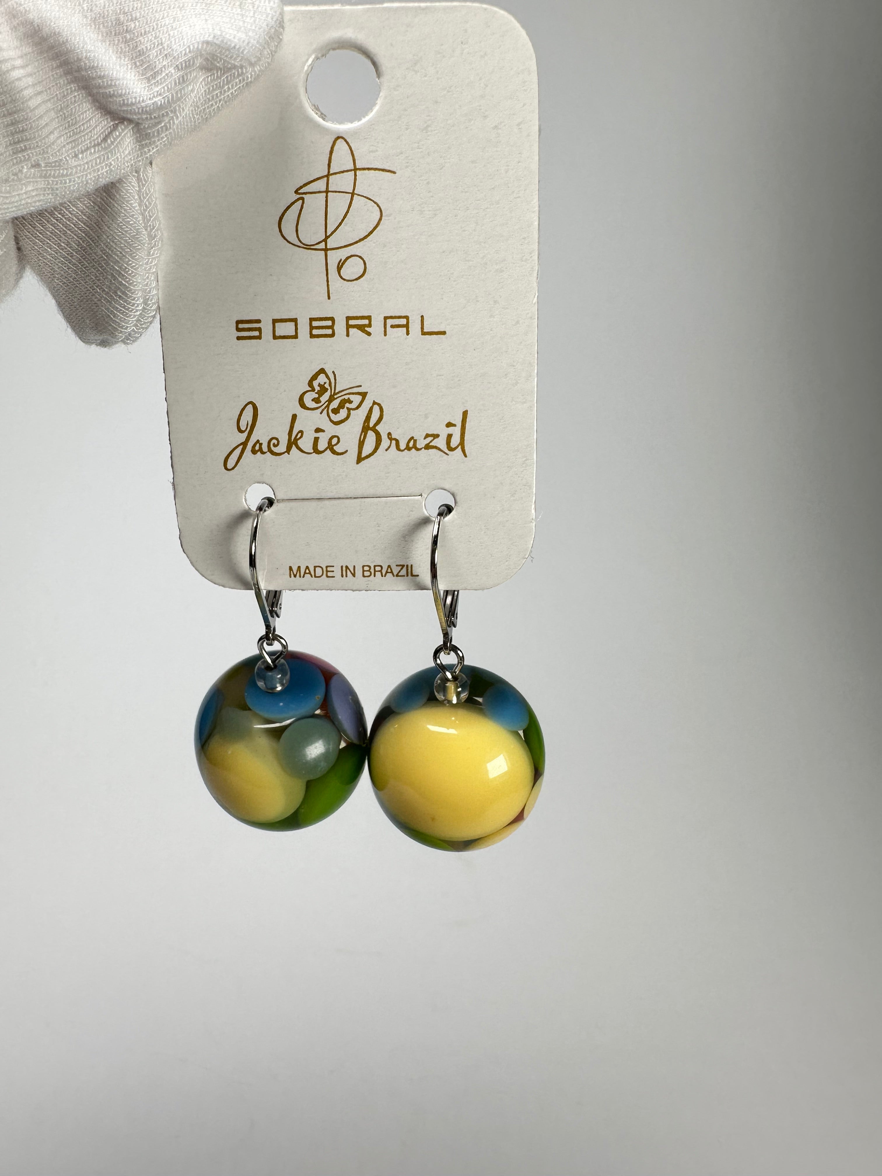 Jackie Brazil "Spots" Spotted Balls Resin Earrings ( E1468 )