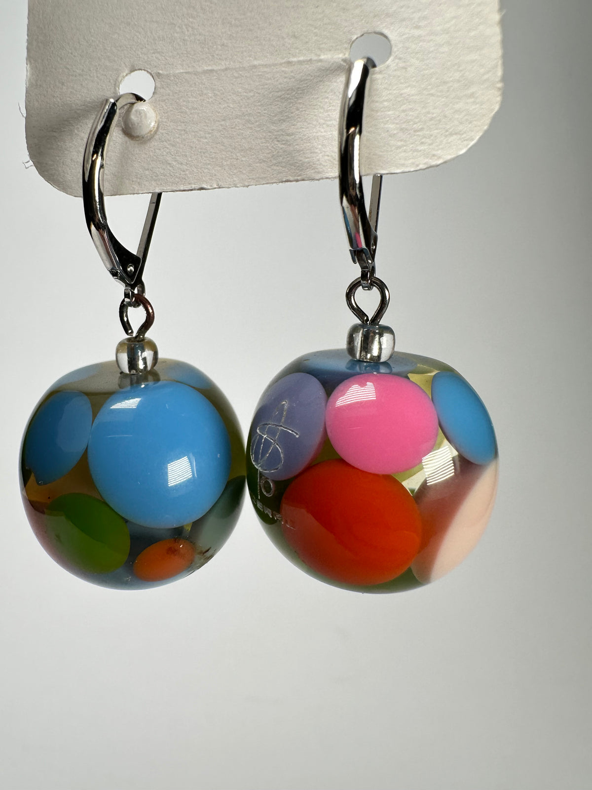 Jackie Brazil "Spots" Spotted Balls Resin Earrings ( E1468 )