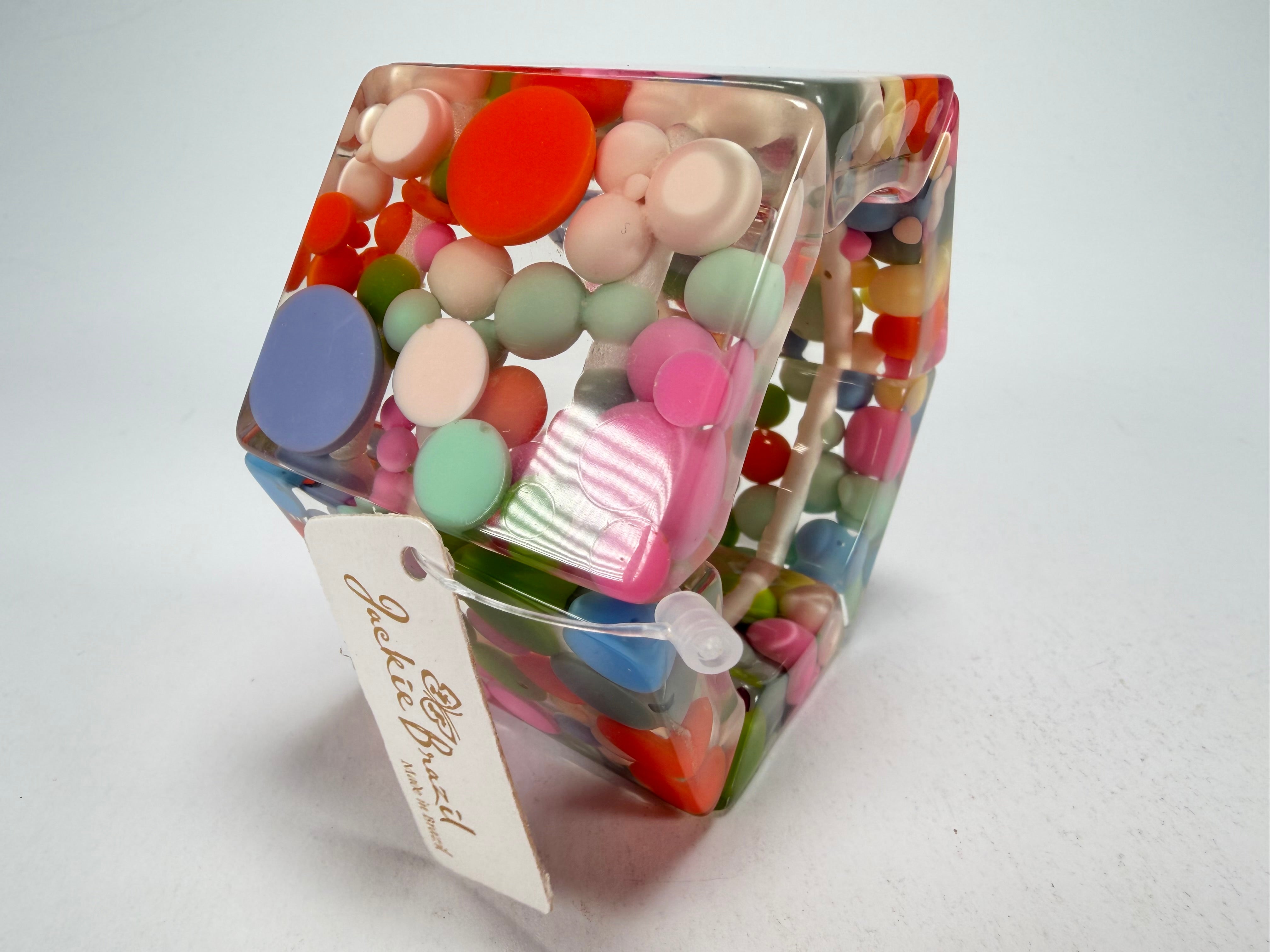 Jackie Brazil "Sabrina" Spots Hexagonal Elasticated 5cm Bracelet ( B2522 )