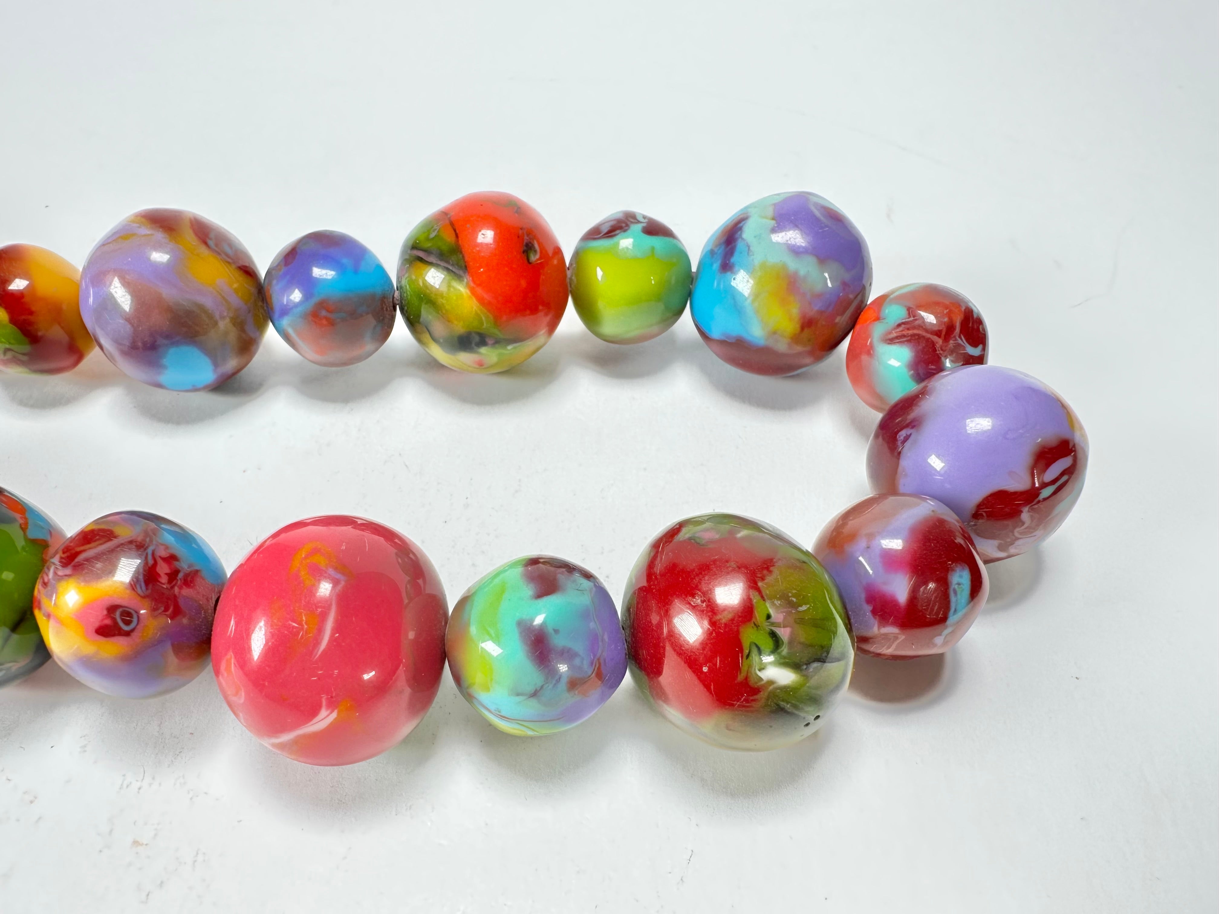 Jackie Brazil "Large Spheres" Kandinsky Short Abstract Necklace 50cm ( N2692 )