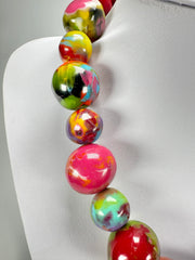 Jackie Brazil "Large Spheres" Kandinsky Short Abstract Necklace 50cm ( N2692 )
