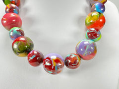 Jackie Brazil "Large Spheres" Kandinsky Short Abstract Necklace 50cm ( N2692 )