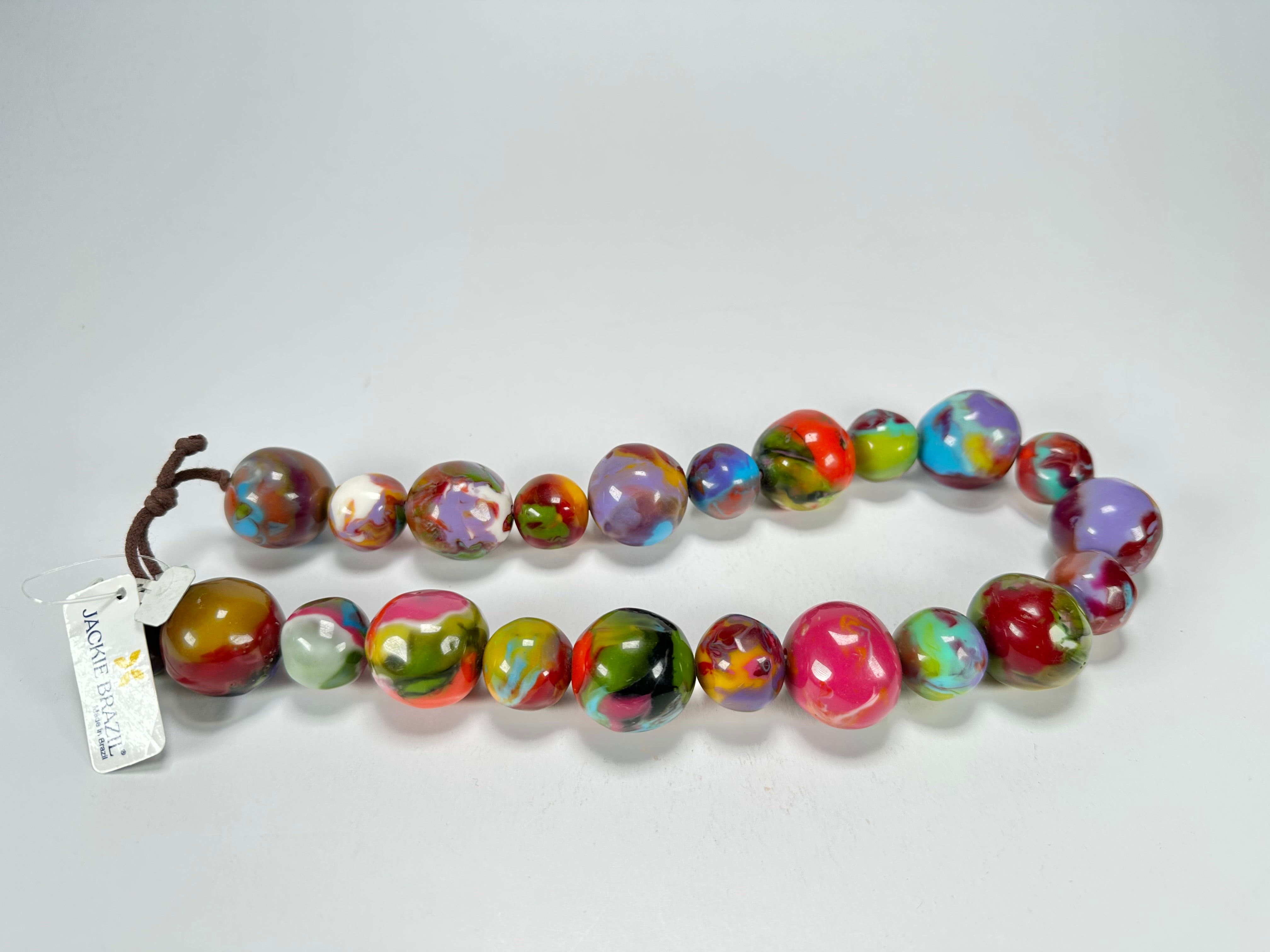 Jackie Brazil "Large Spheres" Kandinsky Short Abstract Necklace 50cm ( N2692 )