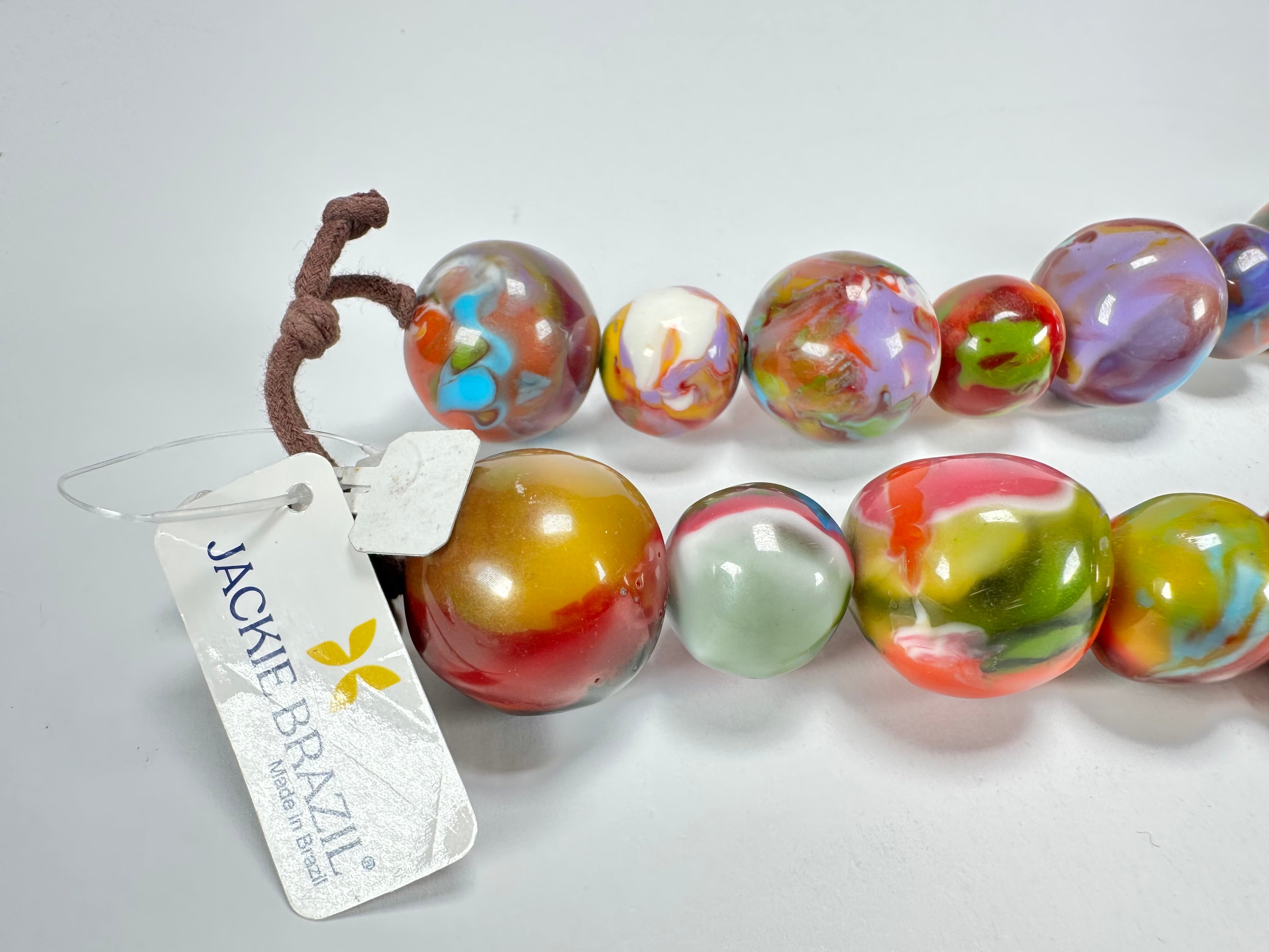Jackie Brazil "Large Spheres" Kandinsky Short Abstract Necklace 50cm ( N2692 )