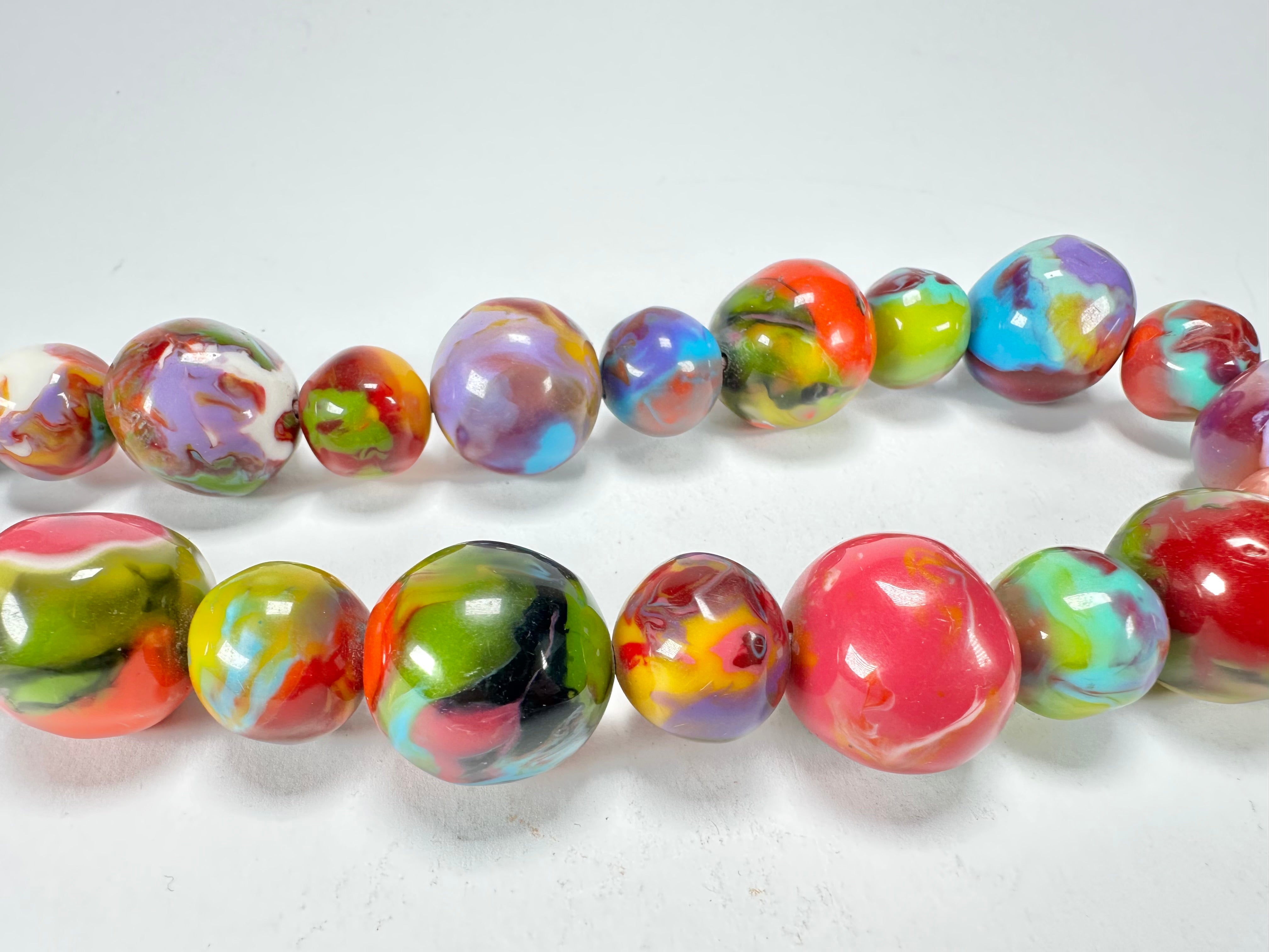 Jackie Brazil "Large Spheres" Kandinsky Short Abstract Necklace 50cm ( N2692 )