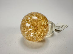 Jackie Brazil "Splendour" Large Ball Gold Flakes Ring ( R2500 ) Size UK - M  / US - 6.5