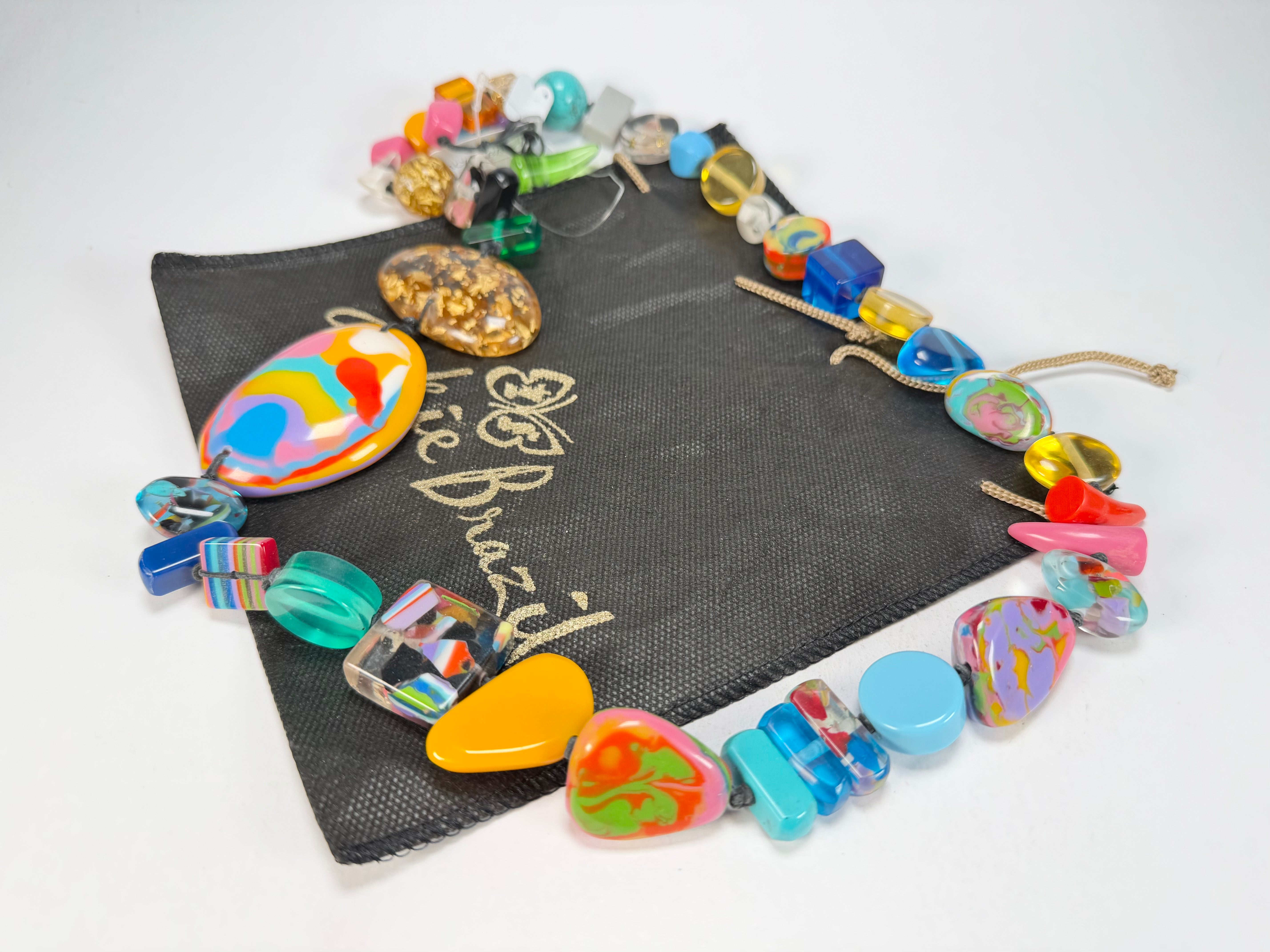 Jackie Brazil "Fusion" Mix Colours Long 75cm Bead Necklace ( N0040 )