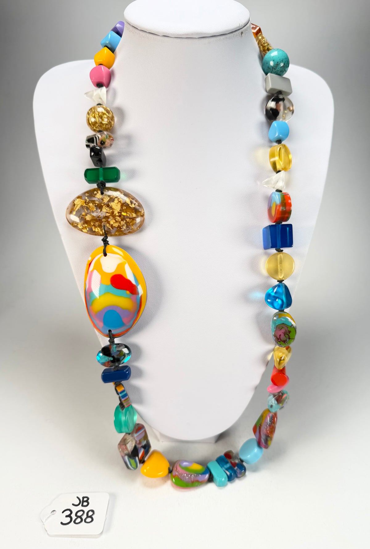 Jackie Brazil "Fusion" Mix Colours Long 75cm Bead Necklace ( N0040 )