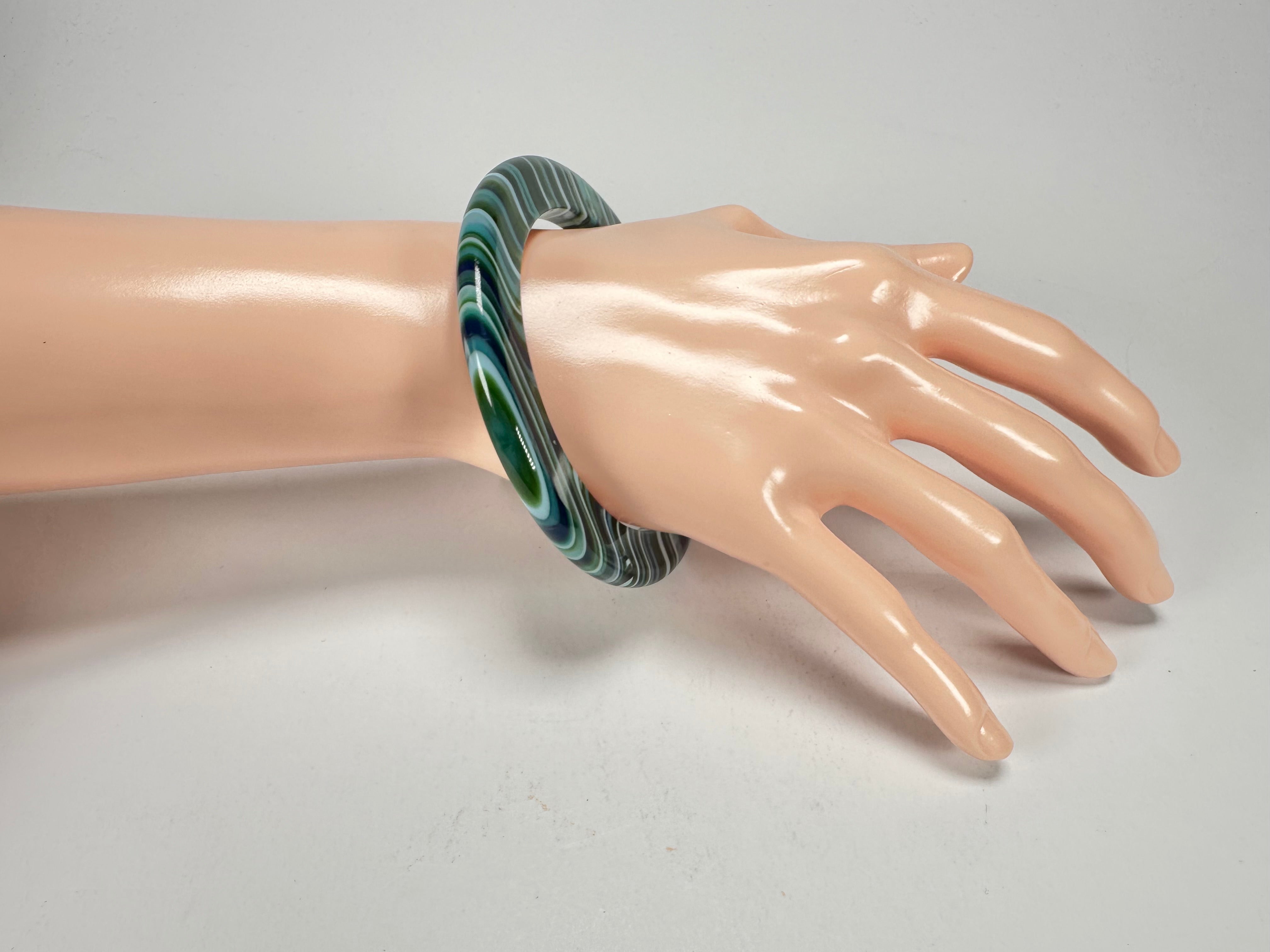 Jackie Brazil "Olympic Circles" Liquorice Allsorts Blue Mix 0.5cm Resin Bangle ( B2336 )