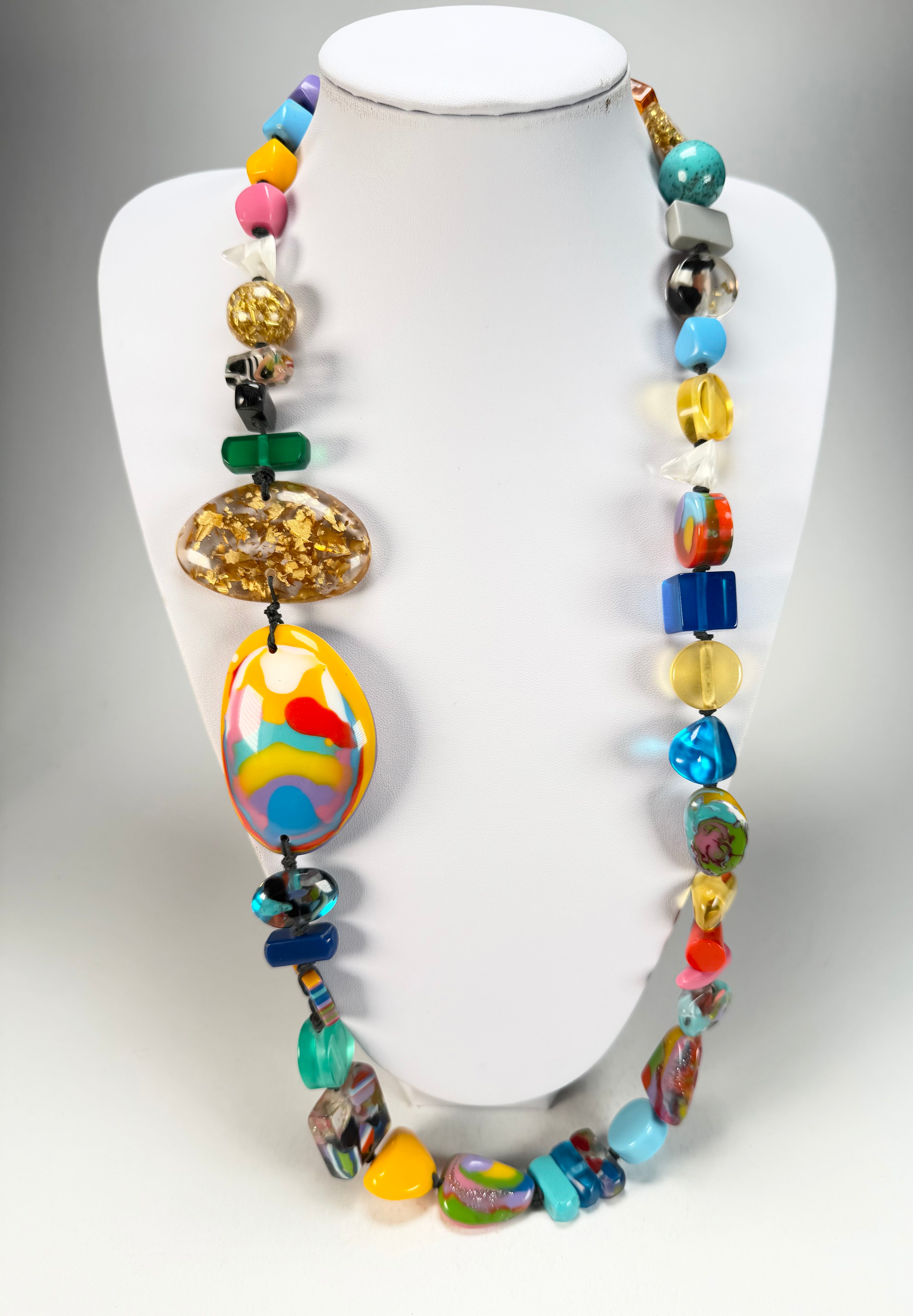 Jackie Brazil "Fusion" Mix Colours Long 75cm Bead Necklace ( N0040 )