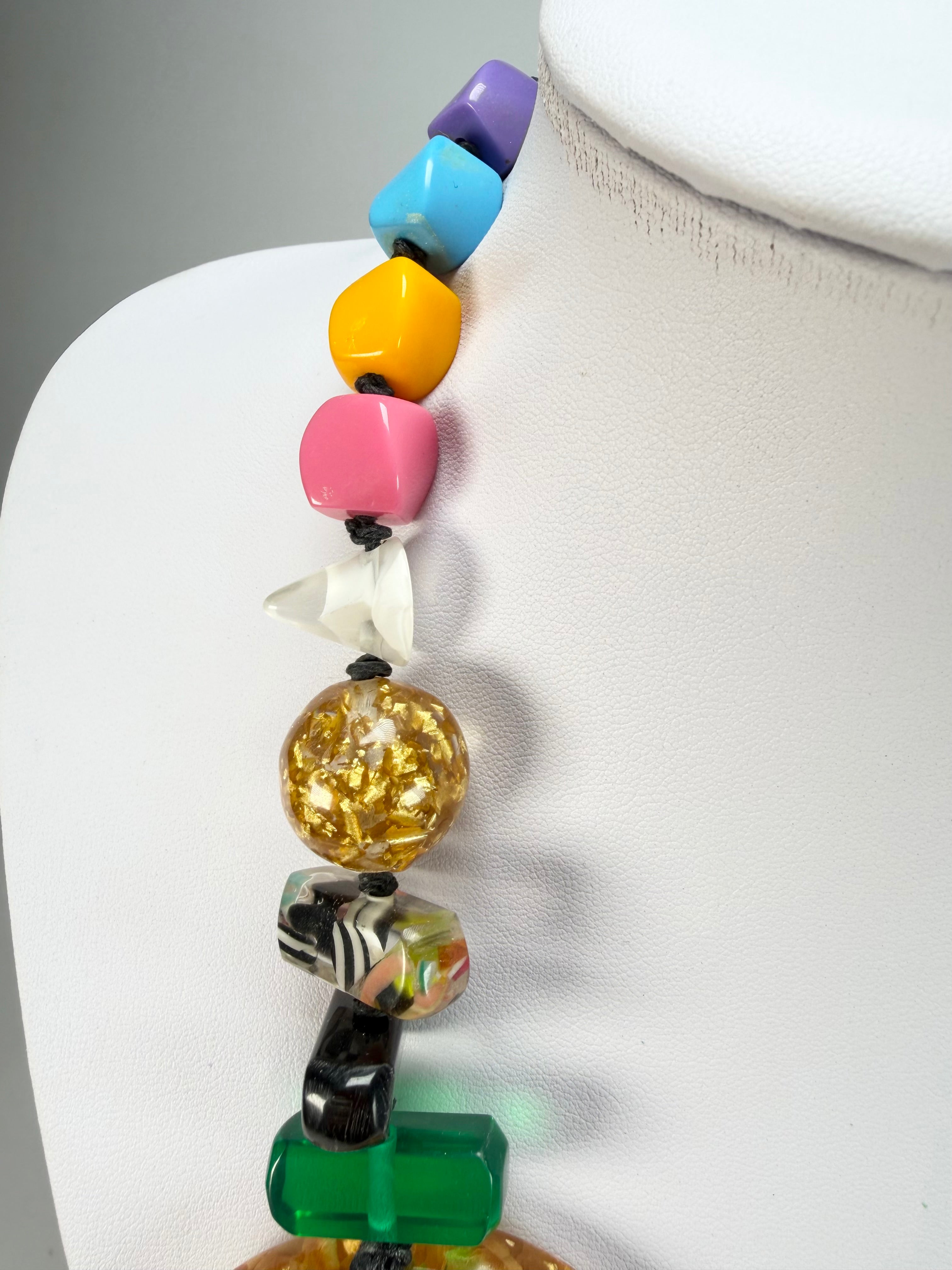 Jackie Brazil "Fusion" Mix Colours Long 75cm Bead Necklace ( N0040 )