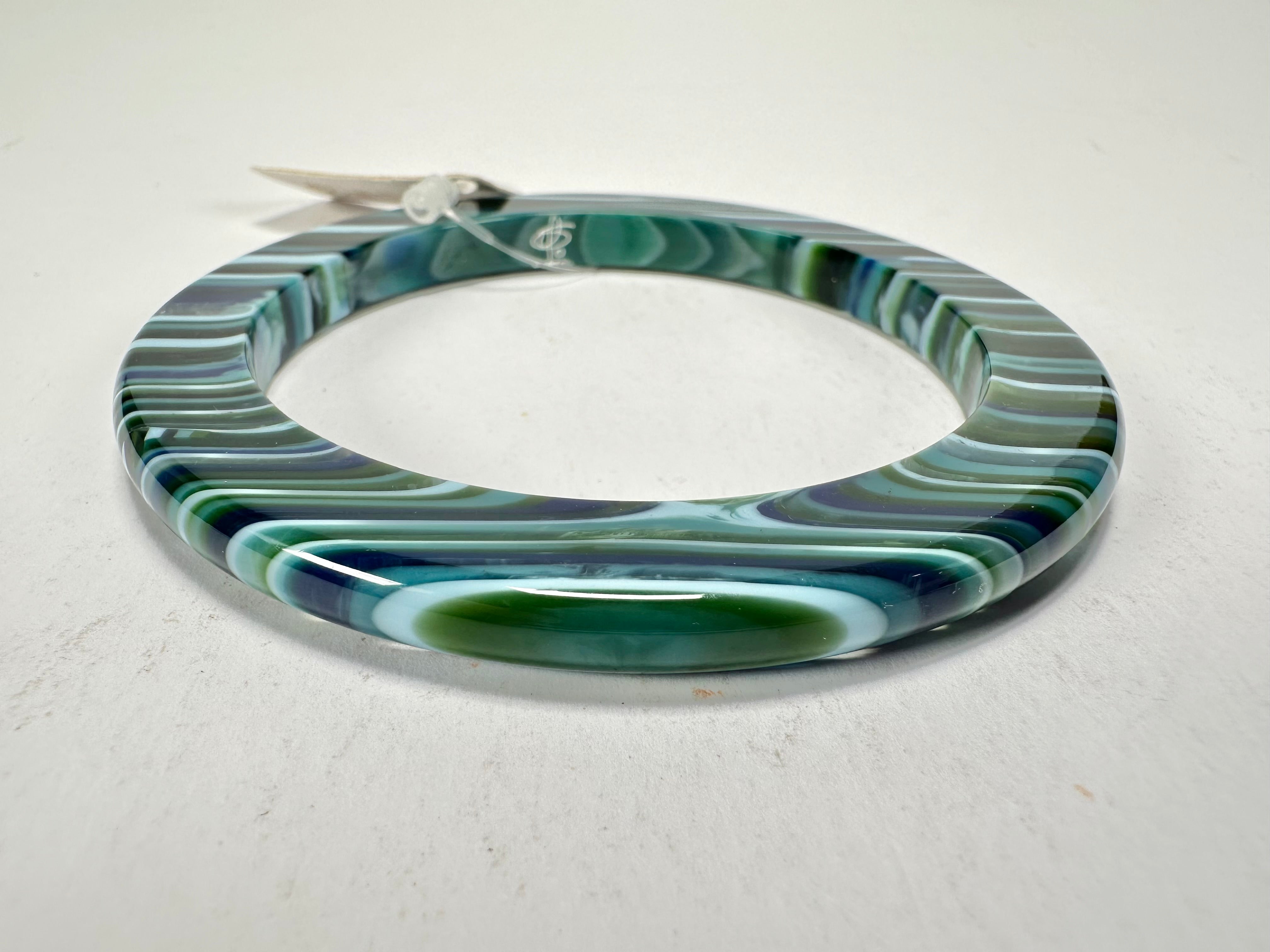 Jackie Brazil "Olympic Circles" Liquorice Allsorts Blue Mix 0.5cm Resin Bangle ( B2336 )