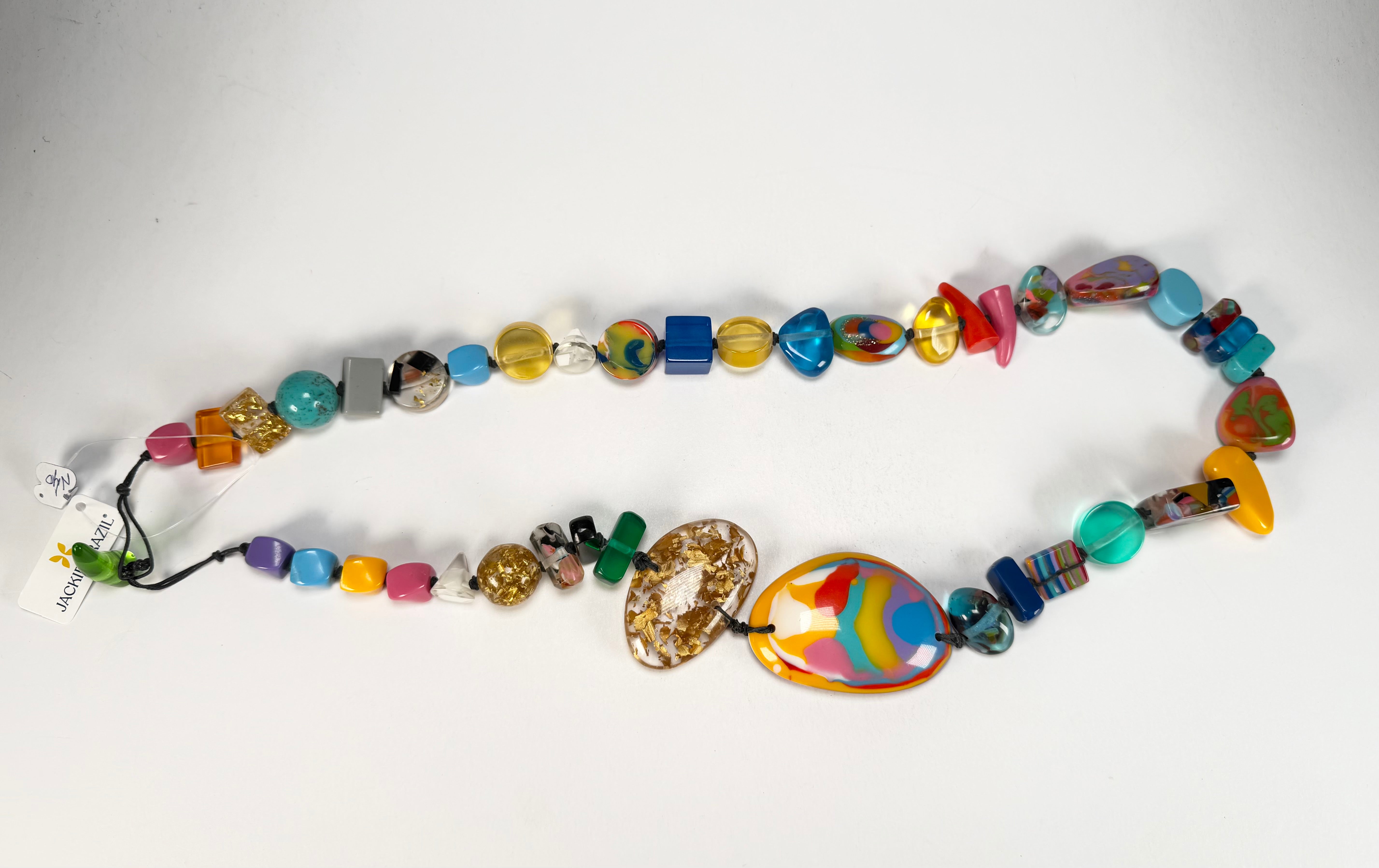 Jackie Brazil "Fusion" Mix Colours Long 75cm Bead Necklace ( N0040 )