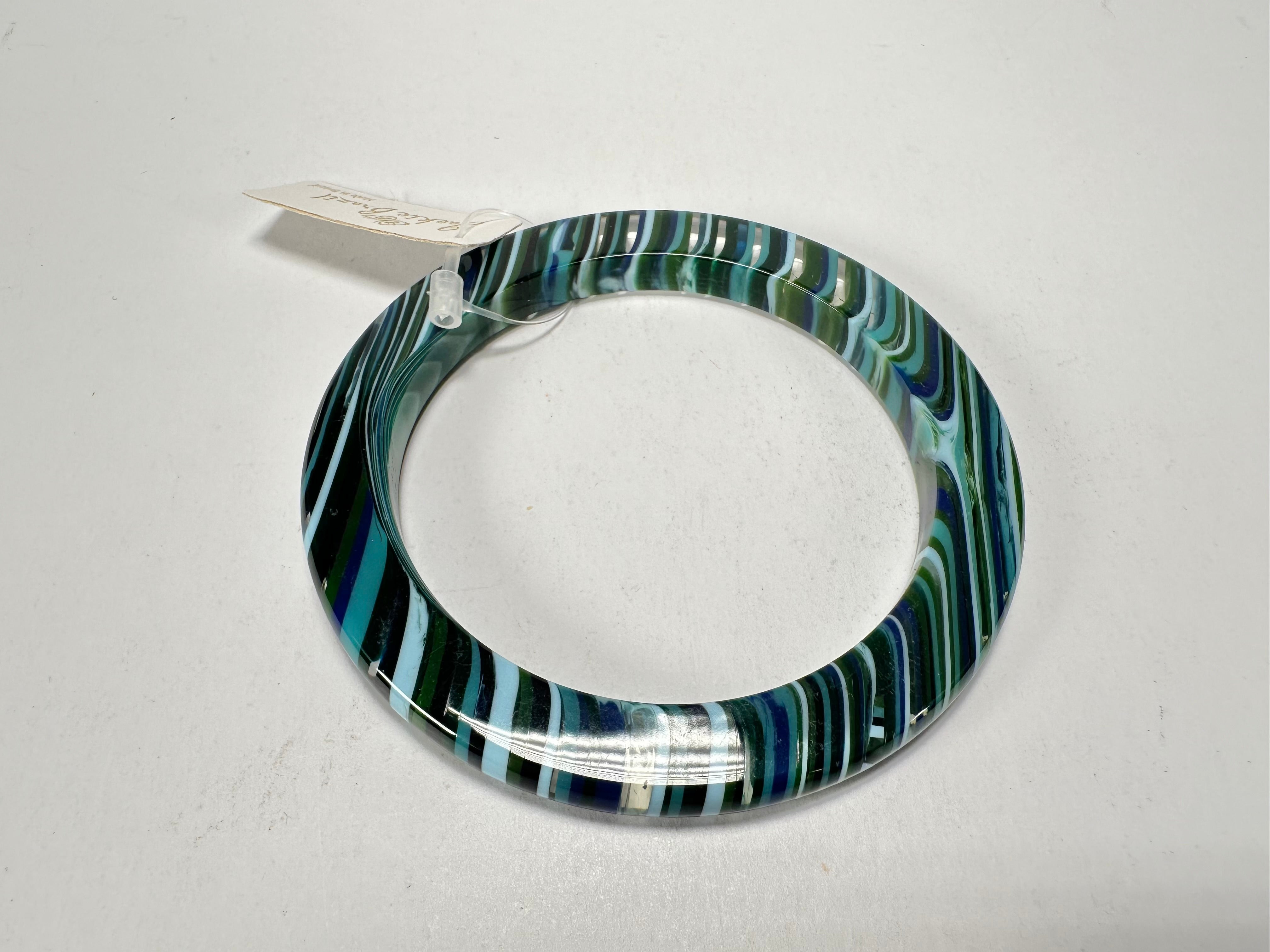 Jackie Brazil "Olympic Circles" Liquorice Allsorts Blue Mix 0.5cm Resin Bangle ( B2336 )