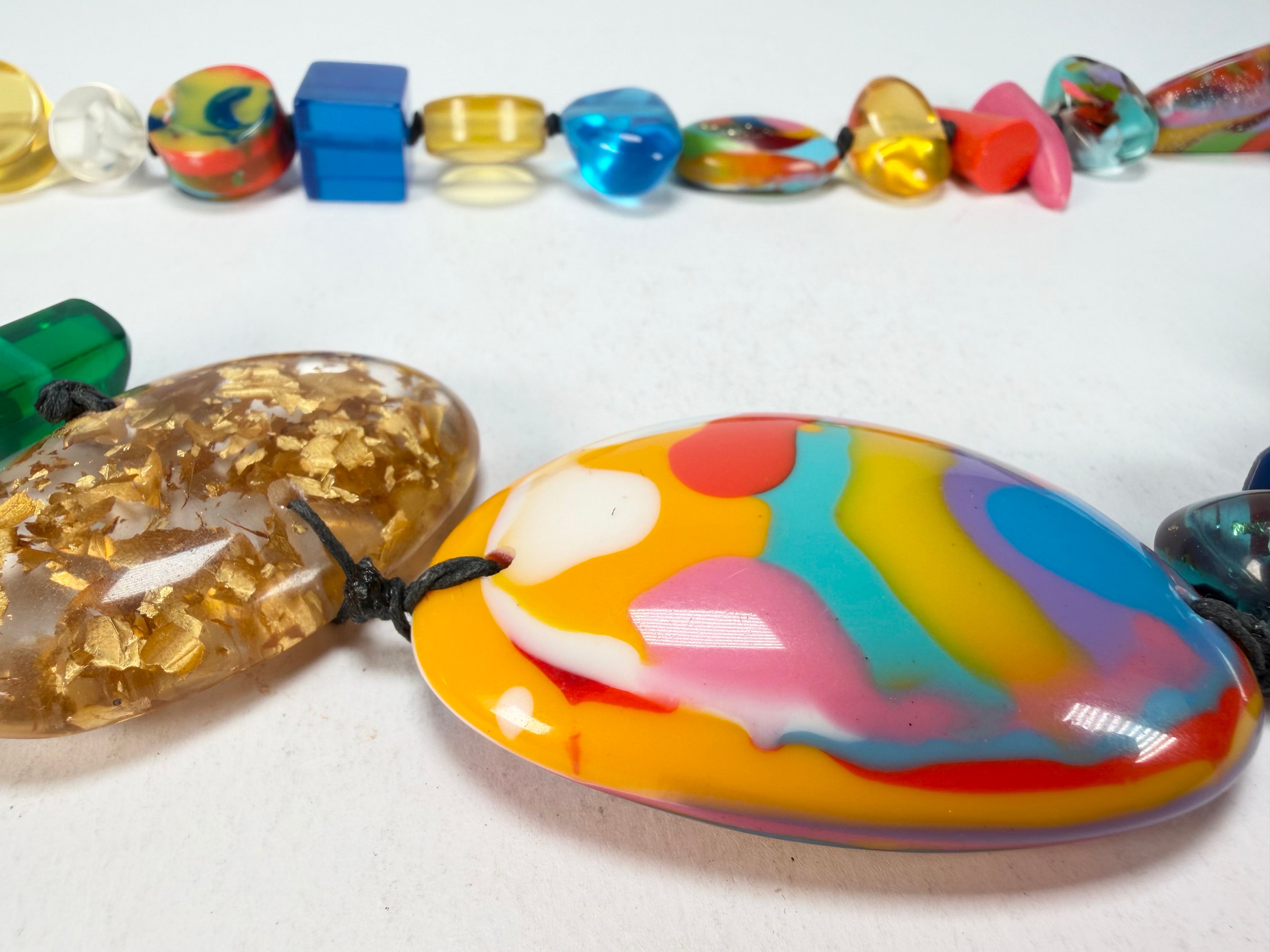 Jackie Brazil "Fusion" Mix Colours Long 75cm Bead Necklace ( N0040 )