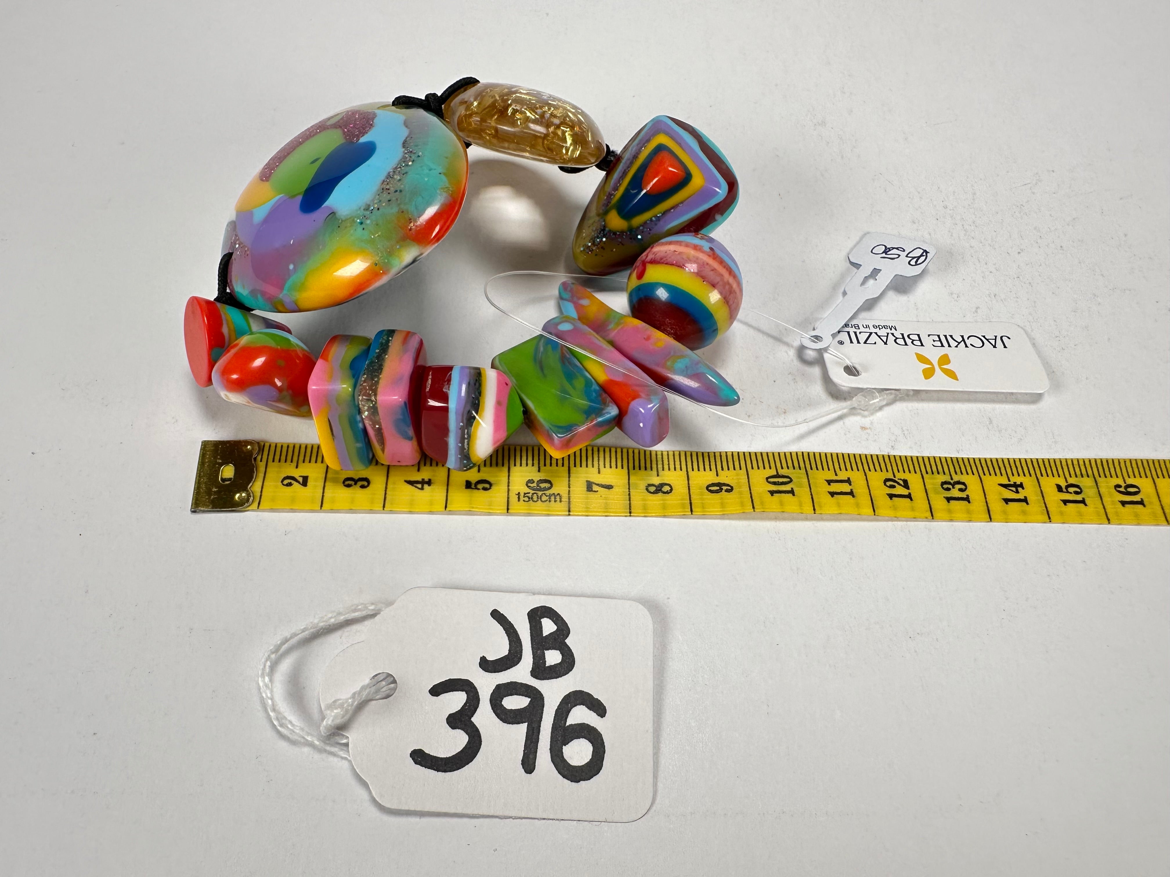 Jackie Brazil "Fusion" Mix Colours Multi Bead Resin Bracelet ( B0050 )