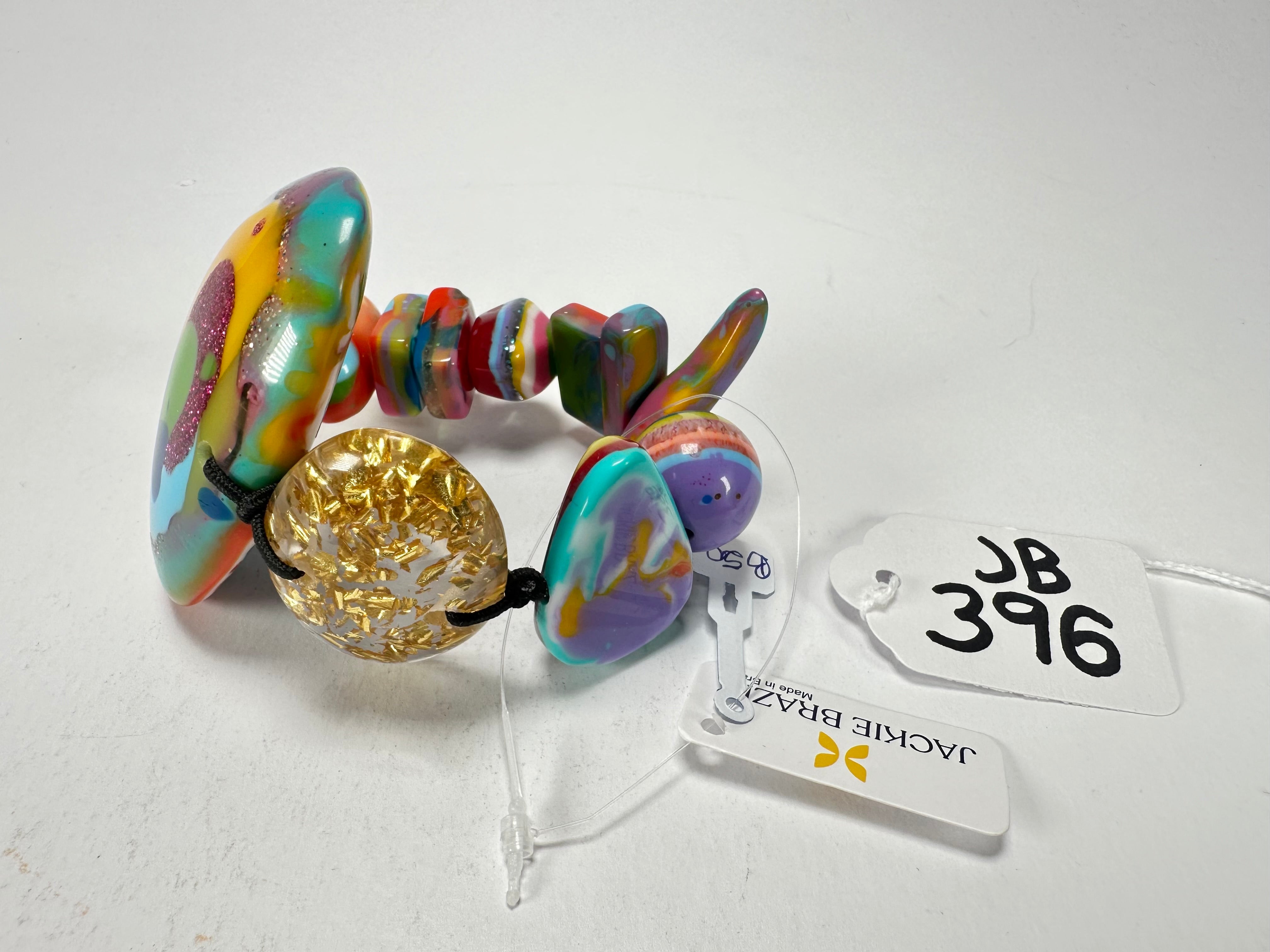 Jackie Brazil "Fusion" Mix Colours Multi Bead Resin Bracelet ( B0050 )
