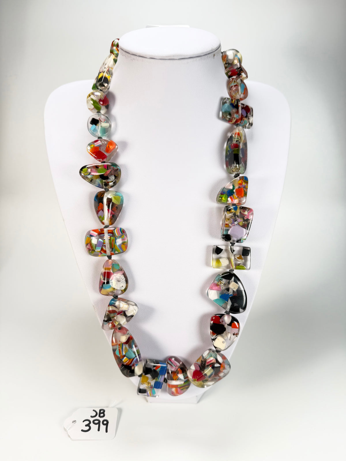 Jackie Brazil "Indiana" Cascade Multi-Bead Medium Resin 70cm Necklace ( N0033 )